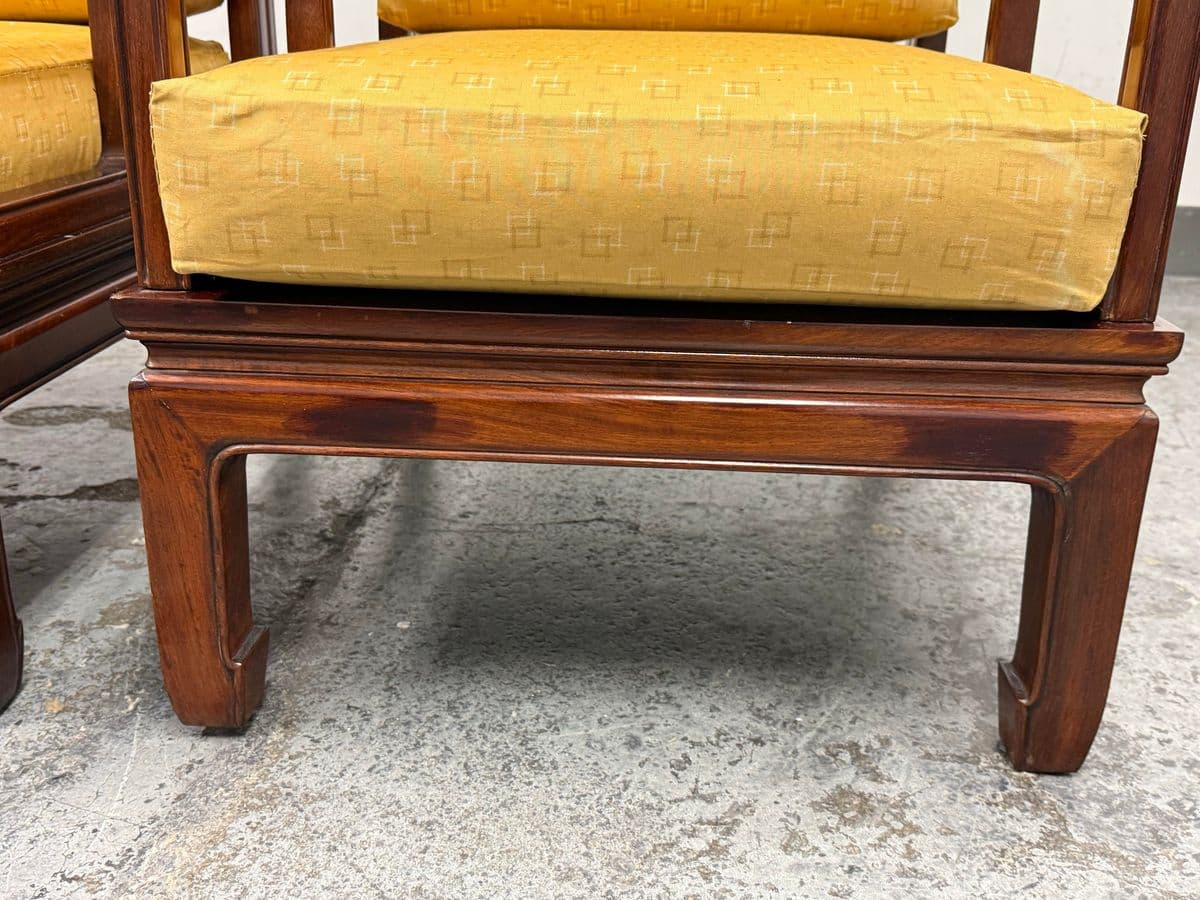 Vintage Asian Style Rosewood Lounge Chairs, Pair - Thumbnail 12