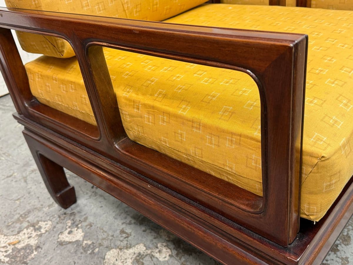 Vintage Asian Style Rosewood Lounge Chairs, Pair - Thumbnail 11