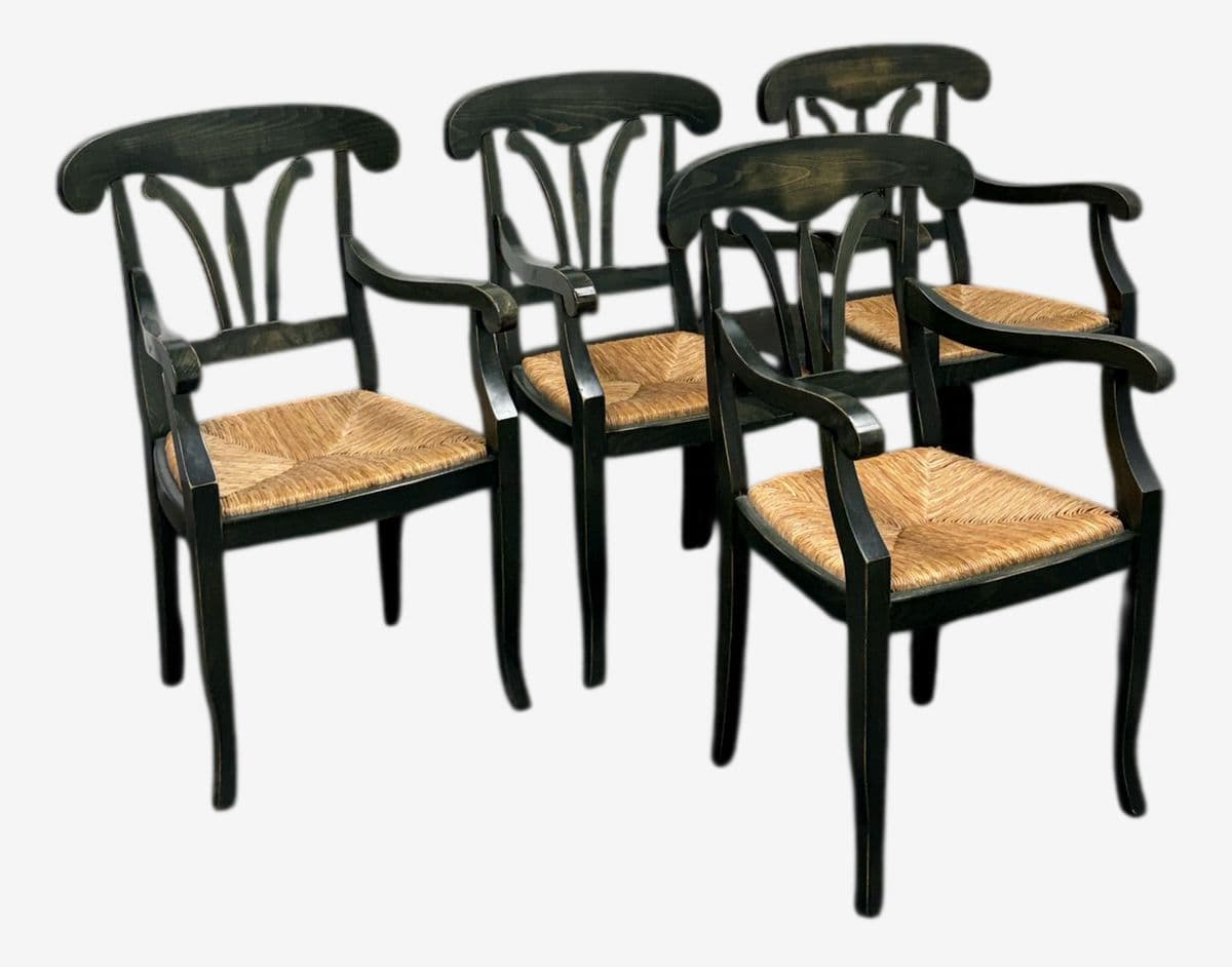 Pottery Barn Napoleon Dining Chairs, Set of Four - Image 1