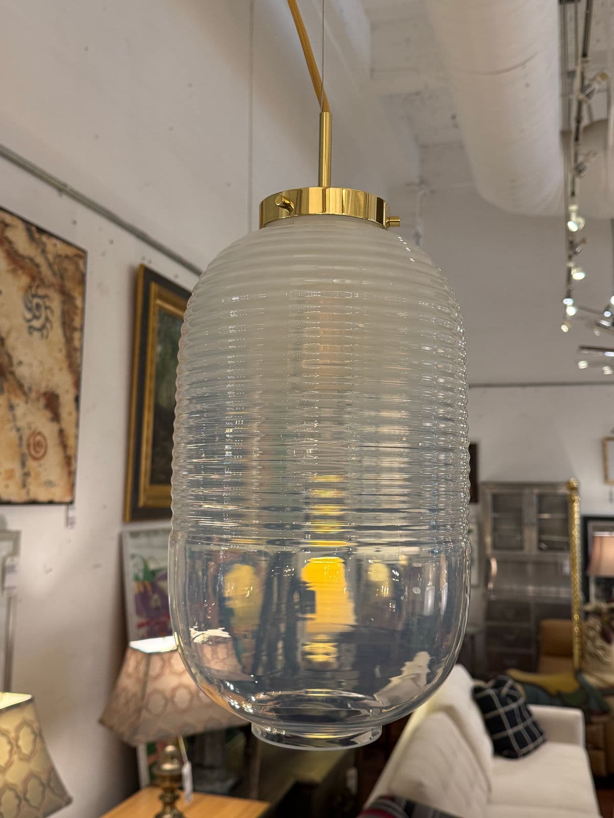 New Bomma Lantern Pendant, White - Thumbnail 4