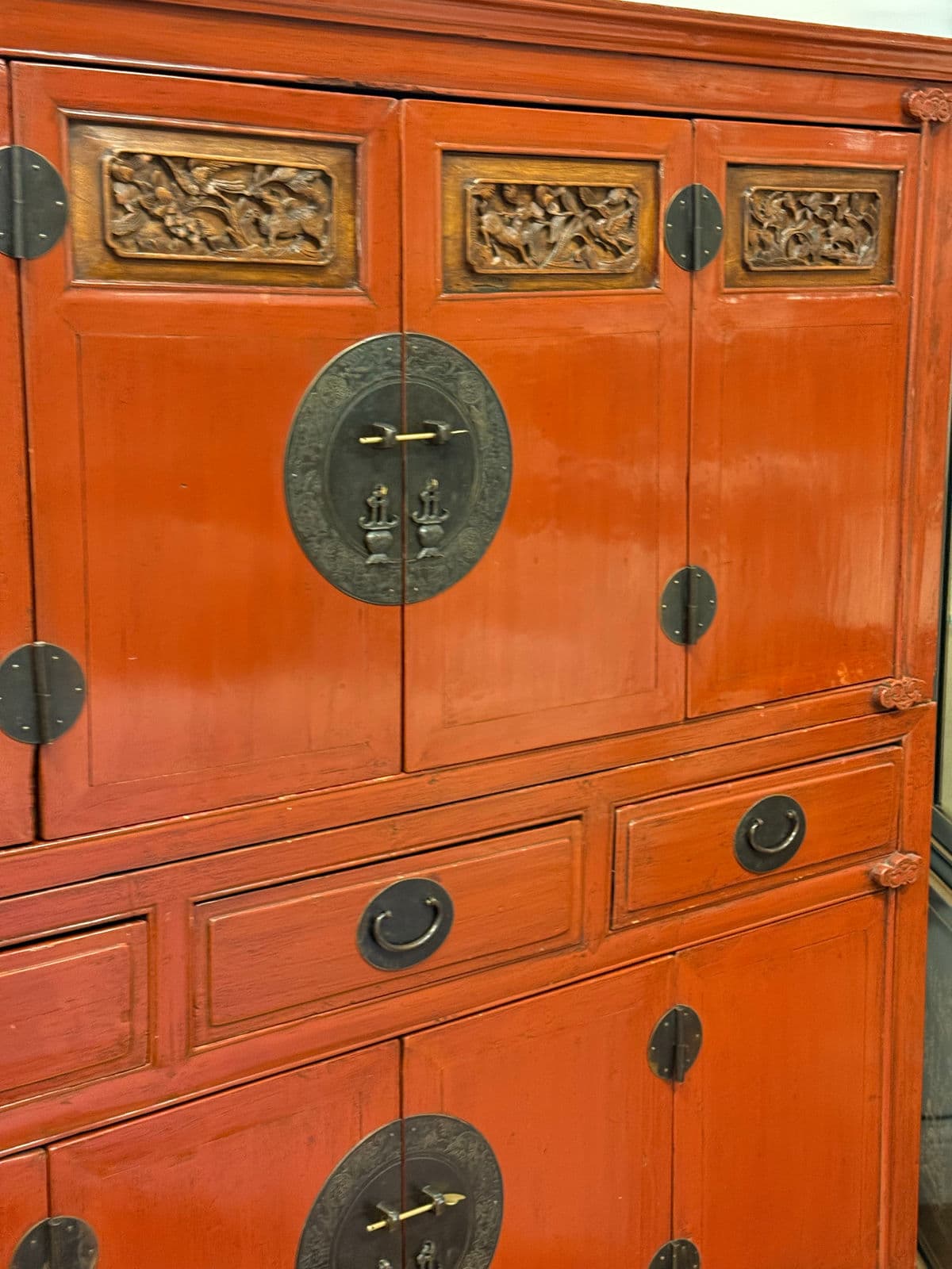 Vintage Asian Lacquered Cabinet - Thumbnail 10