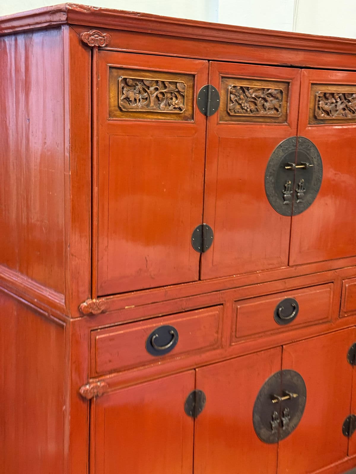 Vintage Asian Lacquered Cabinet - Thumbnail 8