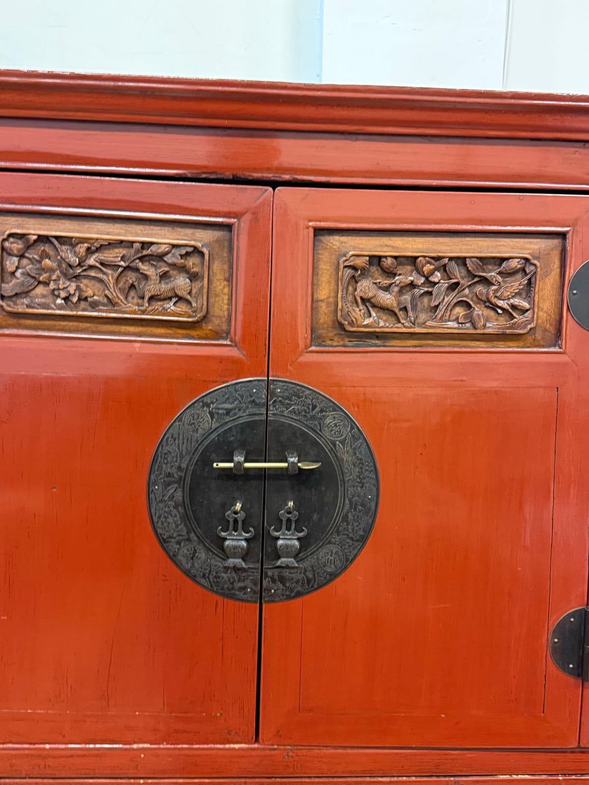 Vintage Asian Lacquered Cabinet - Thumbnail 6