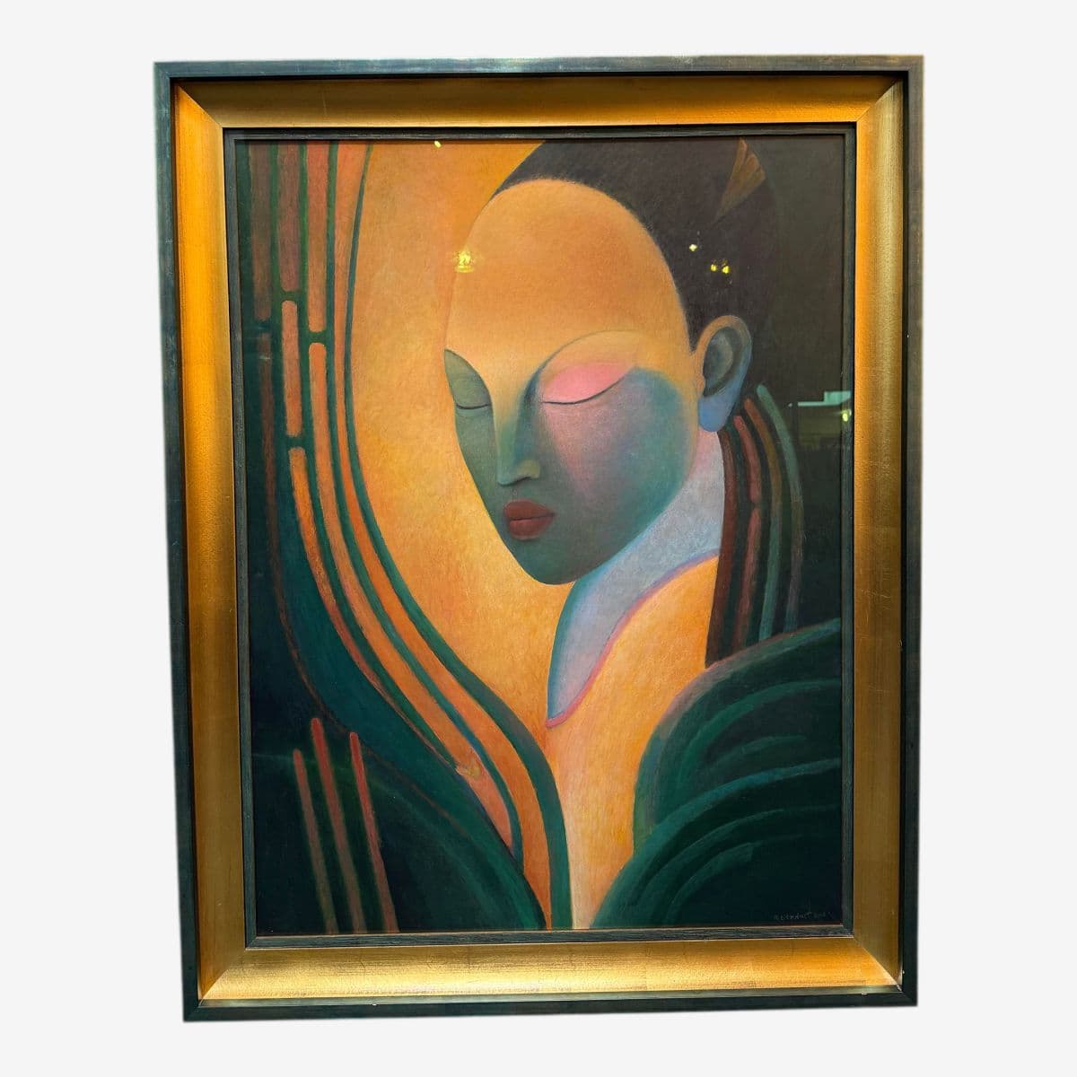 Circa 2018 Richard Stodart "Earth Ii" Original Painting, Framed - Image 1