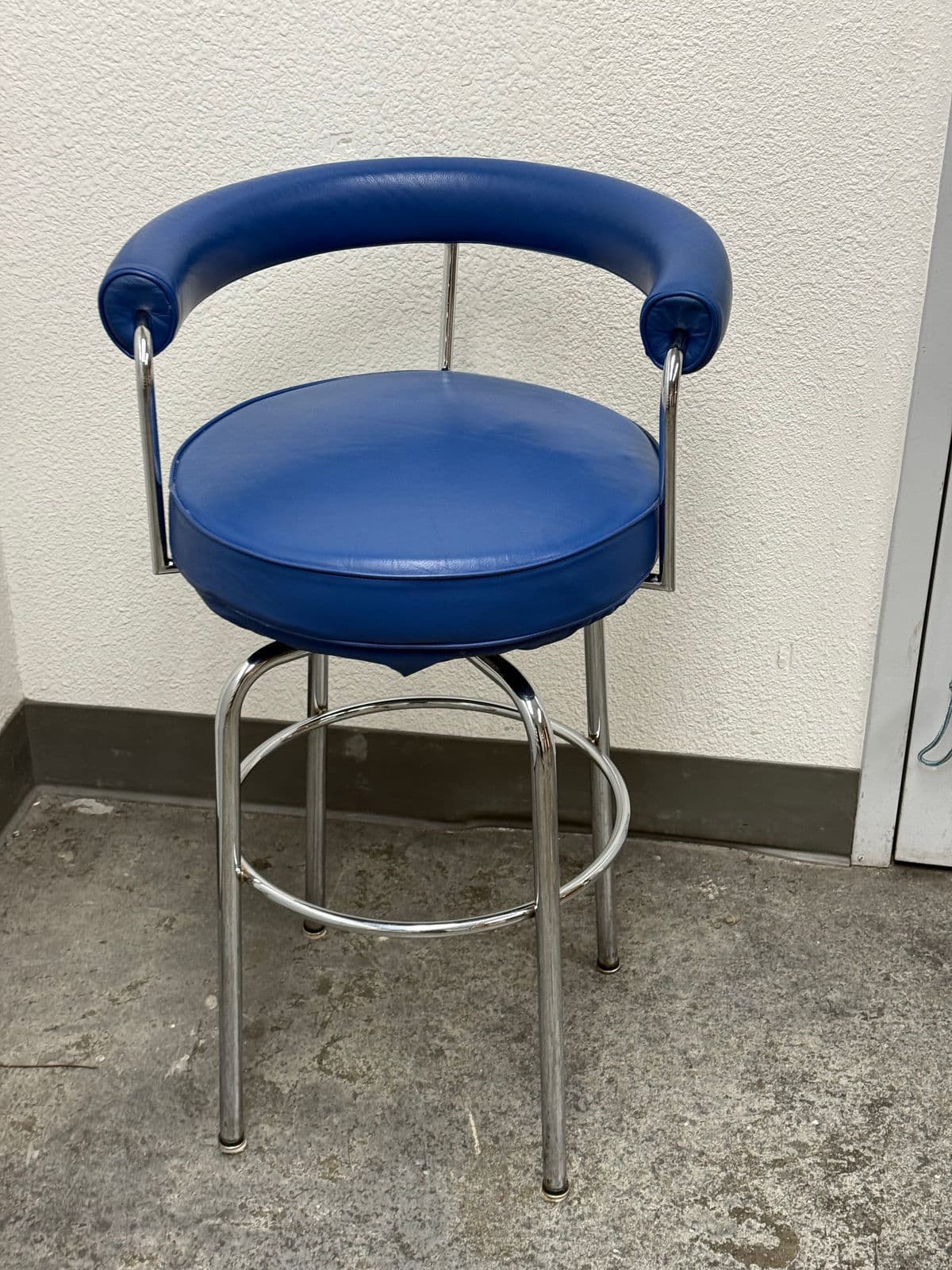 Circa 1970's Le Corbusier Style Bar Stool - Thumbnail 3