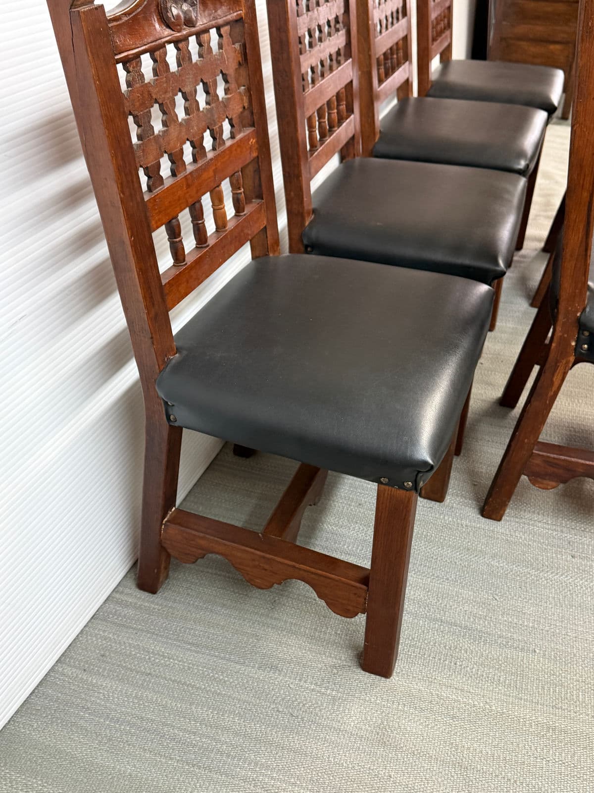 Moorish Revival Carved Dining Chairs, Set of Six - Thumbnail 9