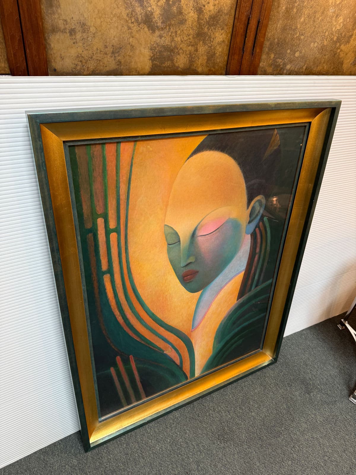 Circa 2018 Richard Stodart "Earth Ii" Original Painting, Framed - Thumbnail 3
