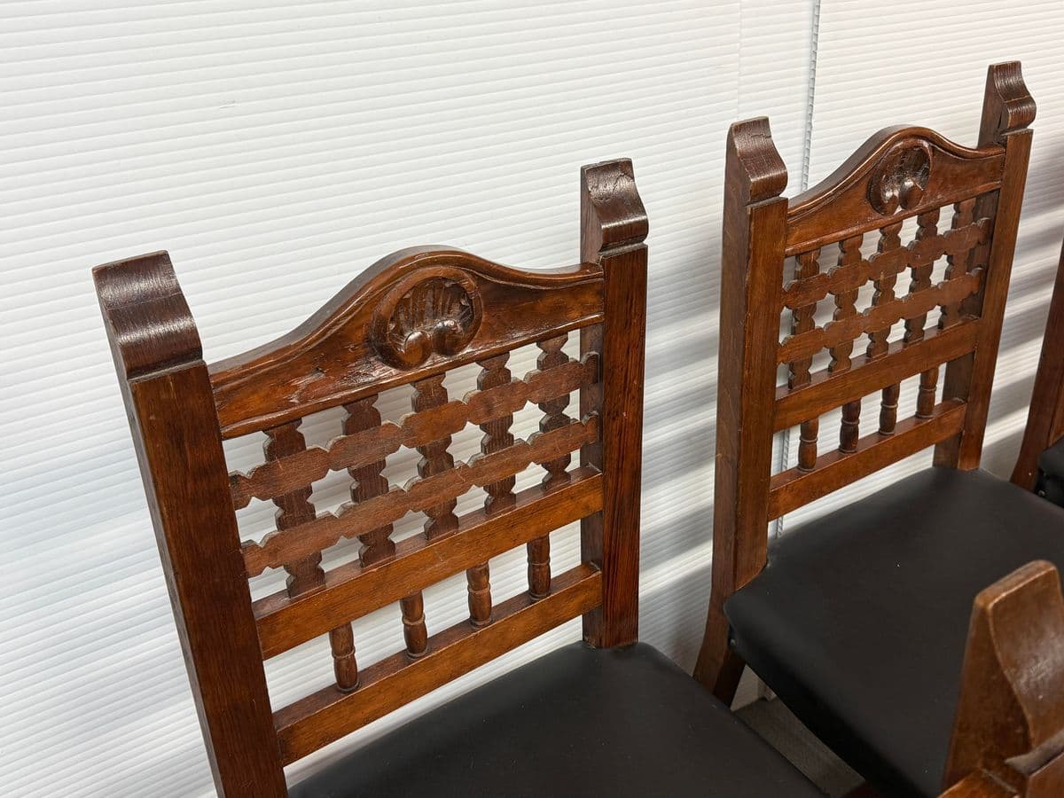 Moorish Revival Carved Dining Chairs, Set of Six - Thumbnail 13