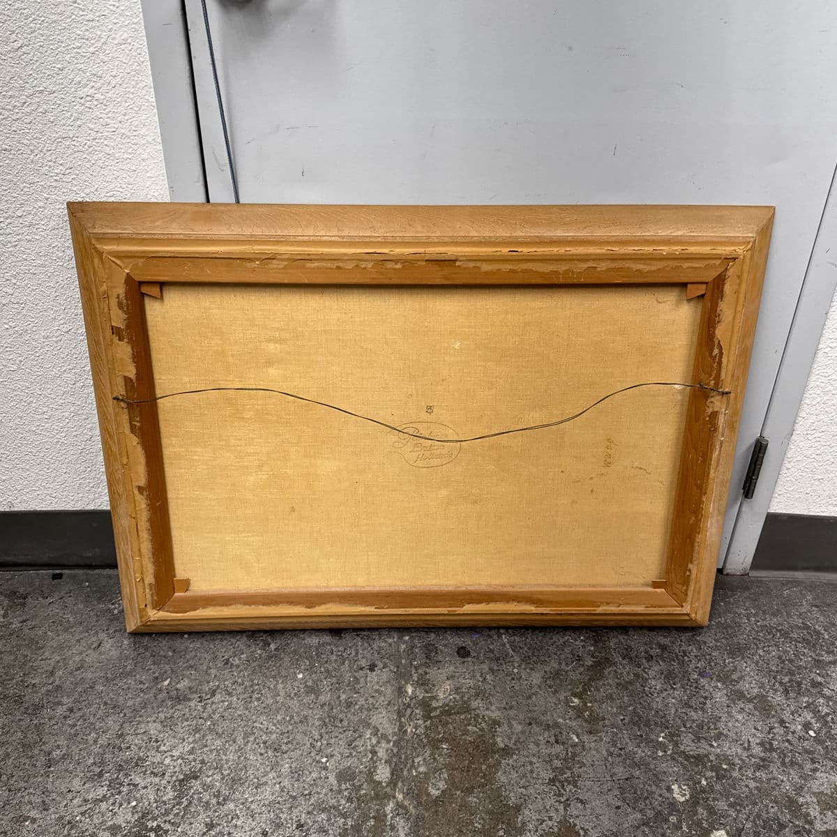 J. K. Mountain Village Oil Painting, Framed - Thumbnail 13