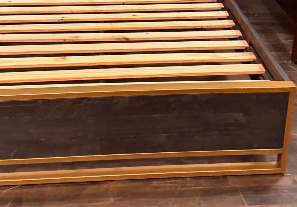 Queen Size Zin Home Elle Brass Bed Frame - Thumbnail 9