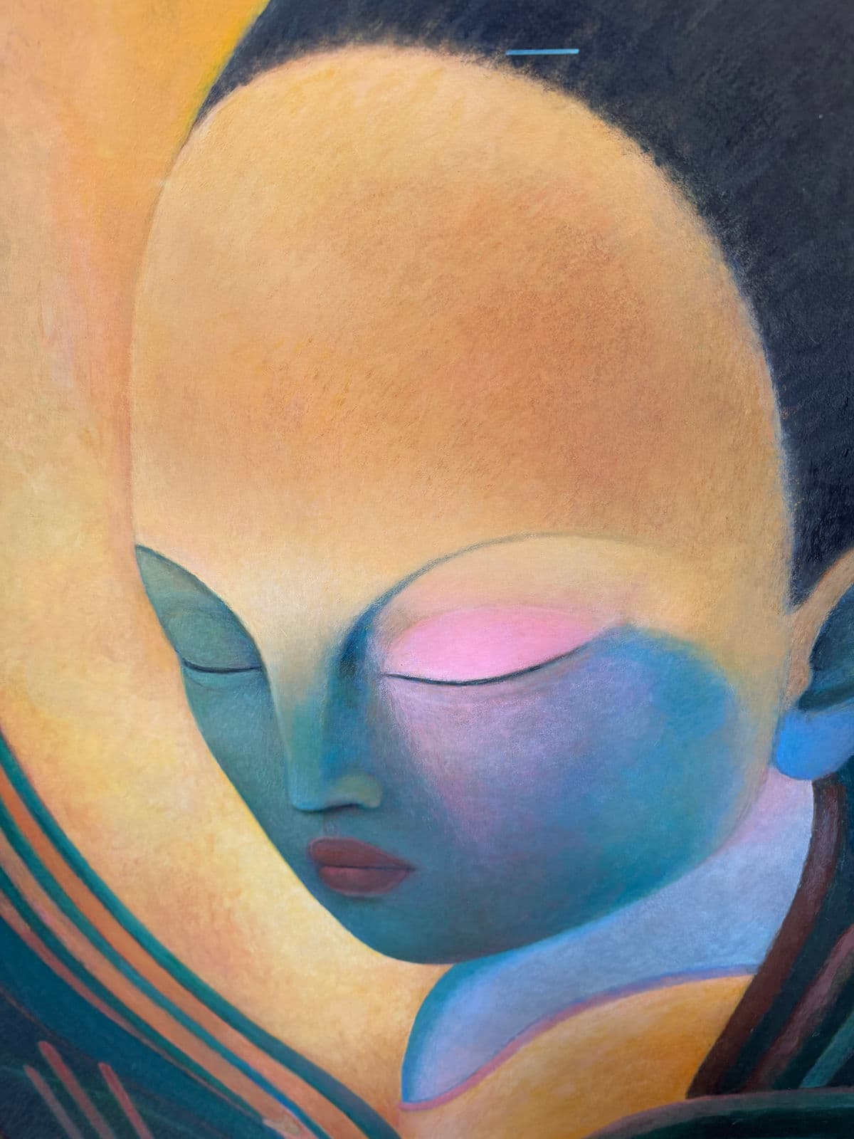 Circa 2018 Richard Stodart "Earth Ii" Original Painting, Framed - Thumbnail 11