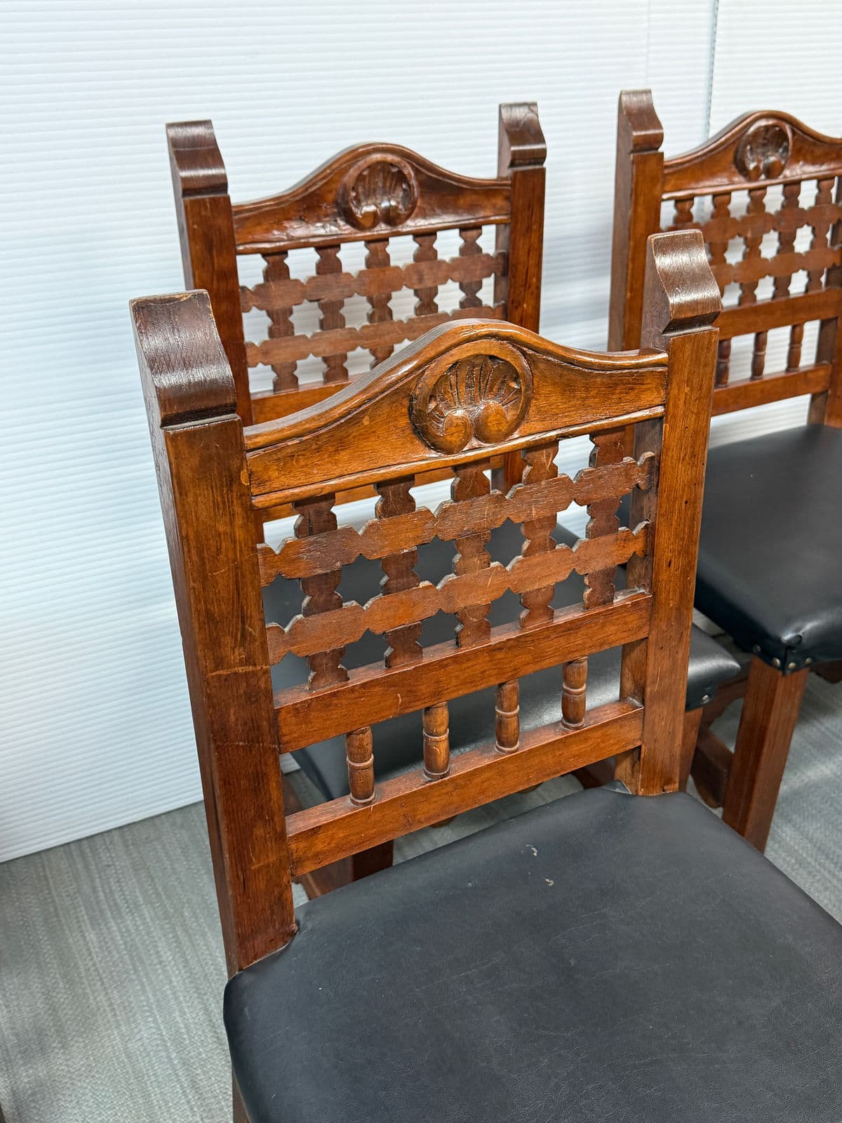 Moorish Revival Carved Dining Chairs, Set of Six - Thumbnail 16