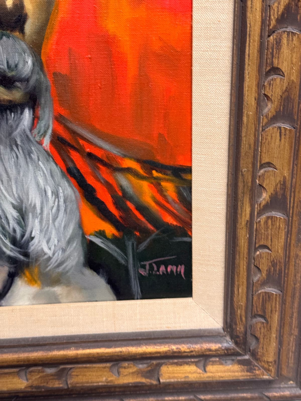 J. Lamm Portrait Oil Painting, Framed - Thumbnail 7