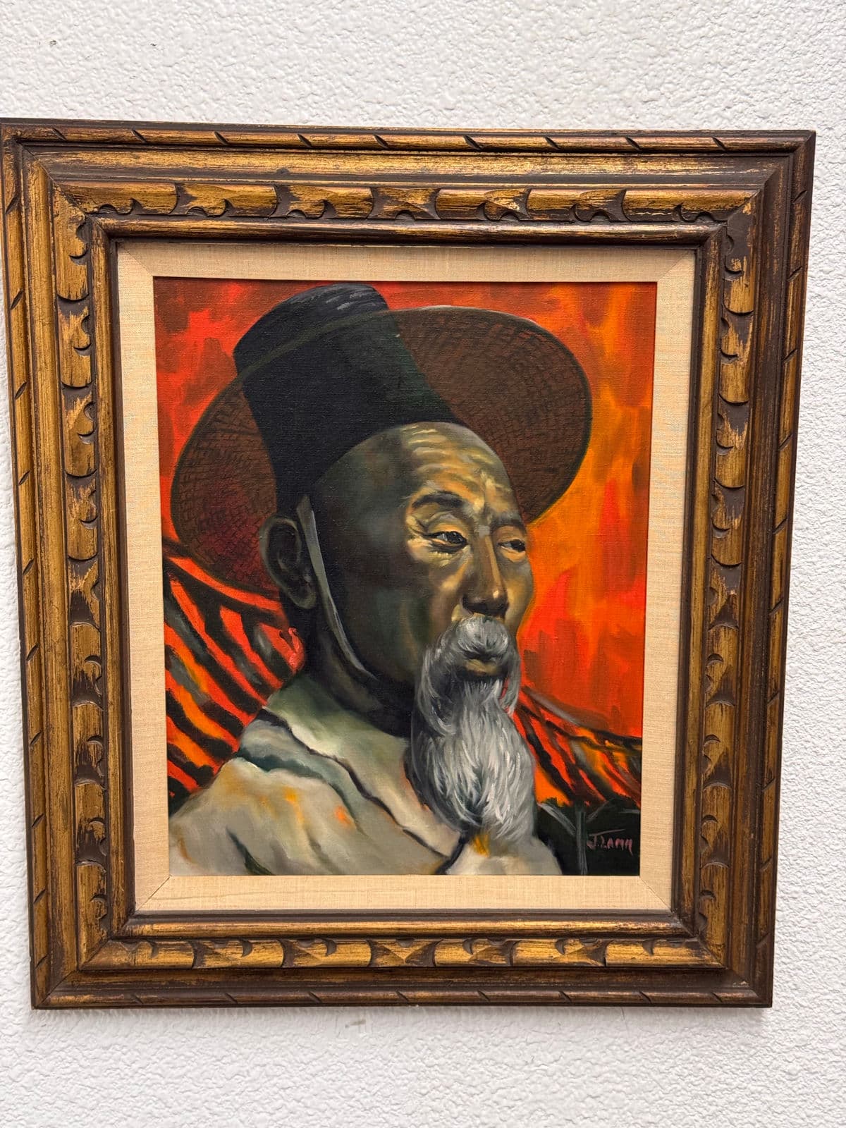 J. Lamm Portrait Oil Painting, Framed - Thumbnail 4