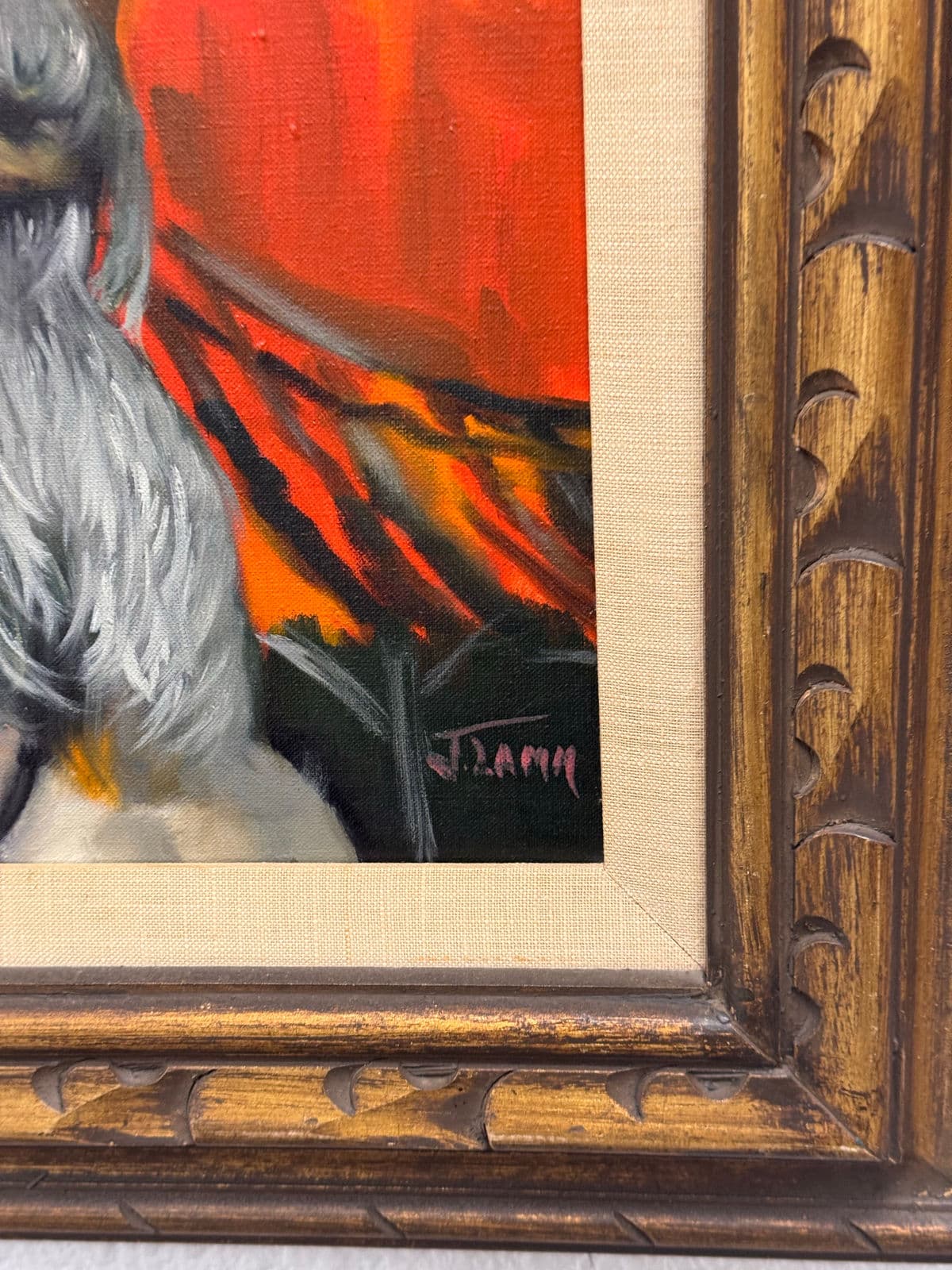 J. Lamm Portrait Oil Painting, Framed - Thumbnail 8