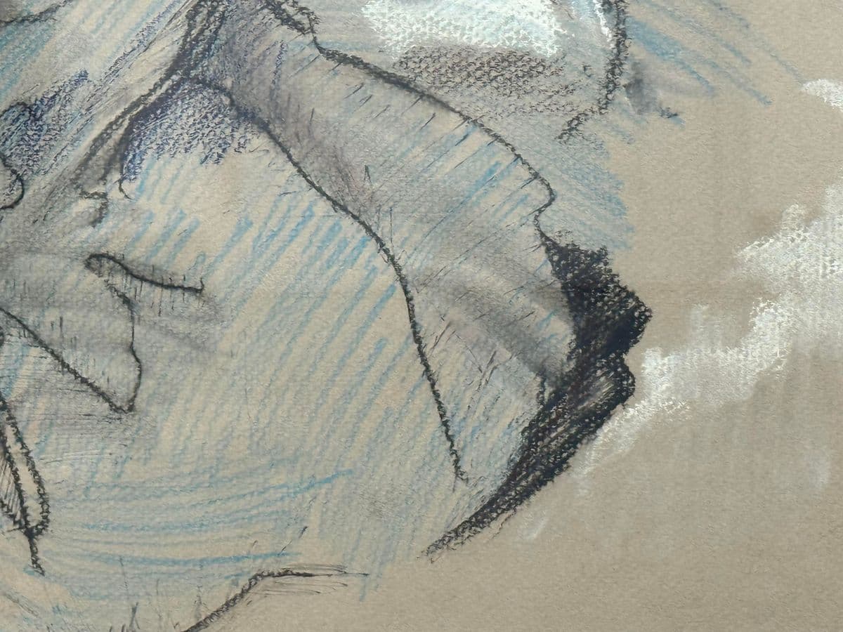 Circa 1976 J. Mayons Pastel Panting of Male Nude, SIgned - Thumbnail 9