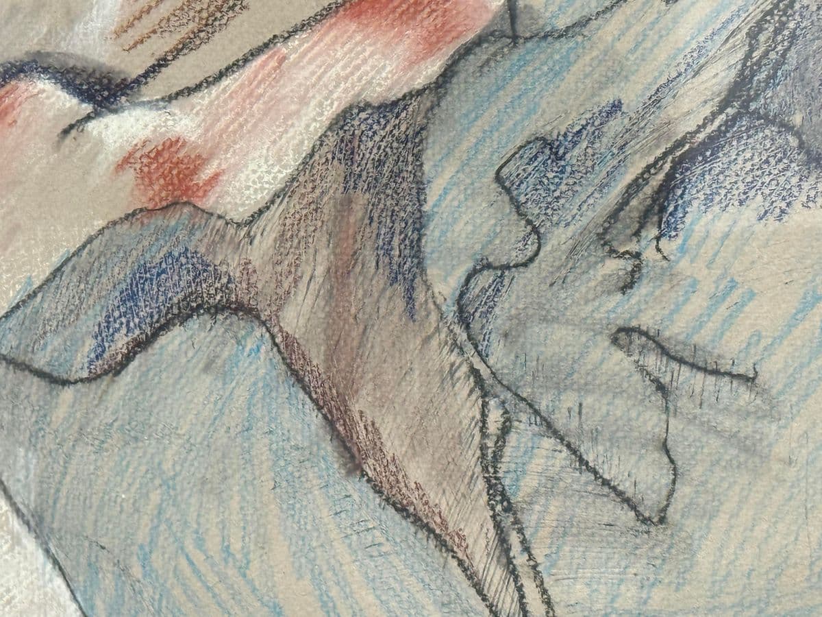 Circa 1976 J. Mayons Pastel Panting of Male Nude, SIgned - Thumbnail 10