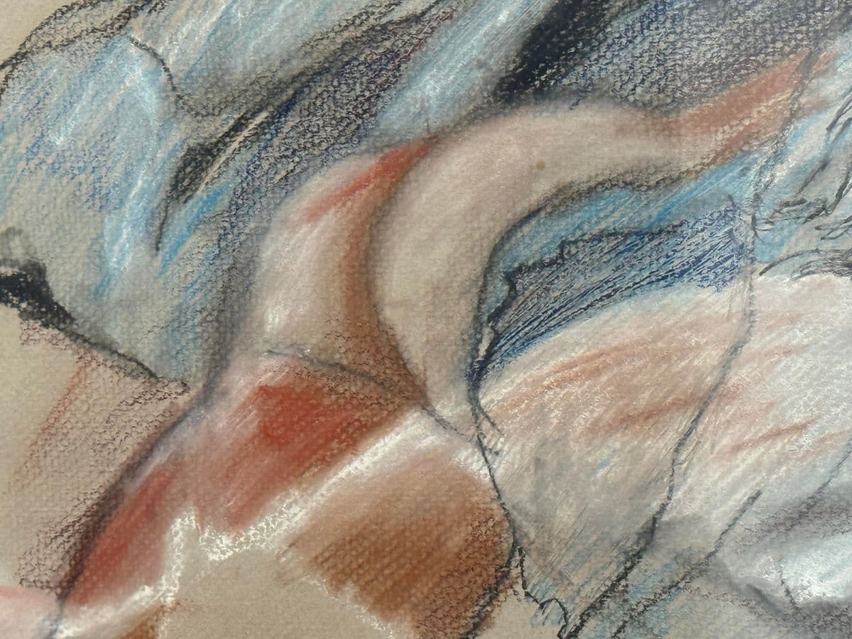 Circa 1976 J. Mayons Pastel Panting of Male Nude, SIgned - Thumbnail 6