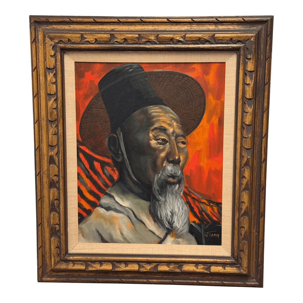 J. Lamm Portrait Oil Painting, Framed - Thumbnail 2