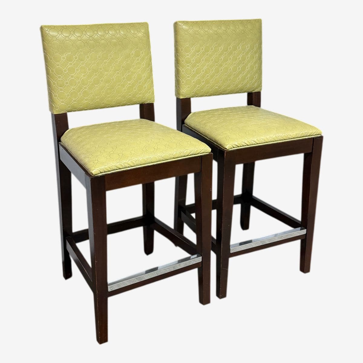 Kravet for Hickory Chair Oakland Bar Stools, Pair - Image 1