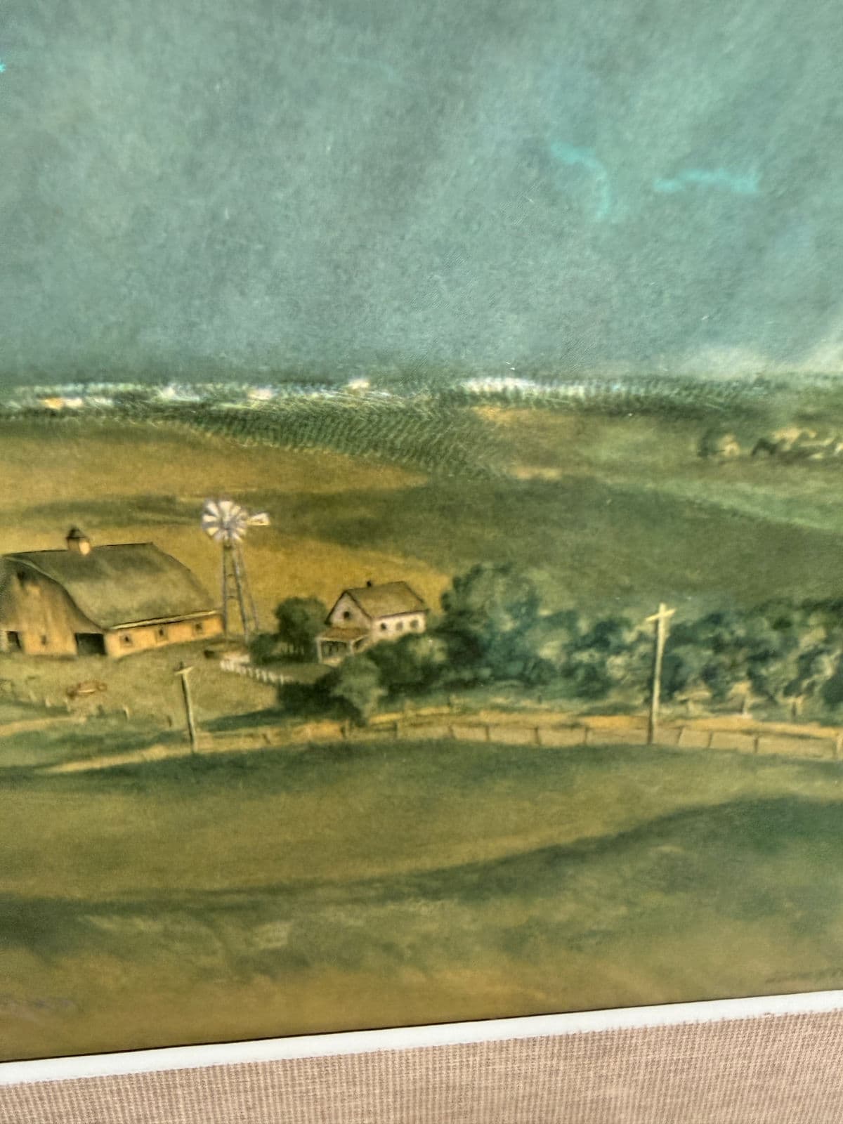 Late 20th Century John Steuart Curry "The Line Storm" Print, Signed - Thumbnail 7