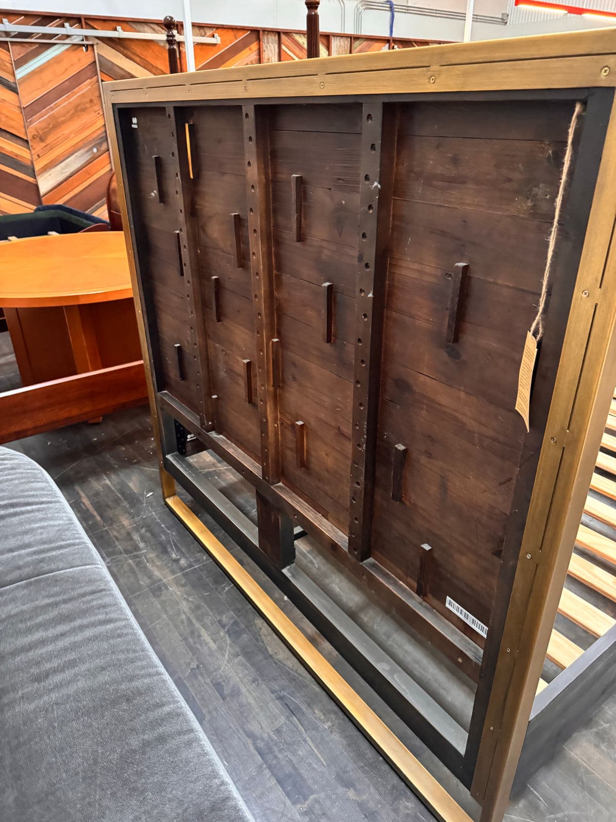 Queen Size Zin Home Elle Brass Bed Frame - Thumbnail 13