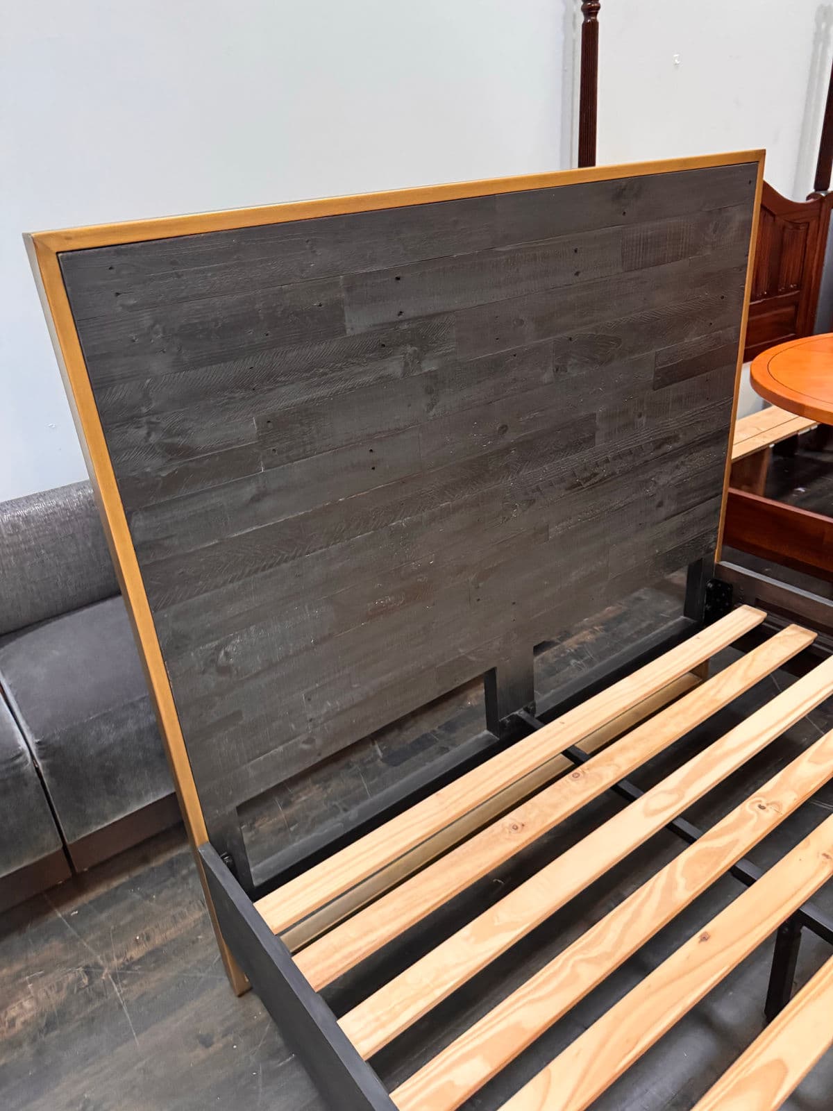 Queen Size Zin Home Elle Brass Bed Frame - Thumbnail 4