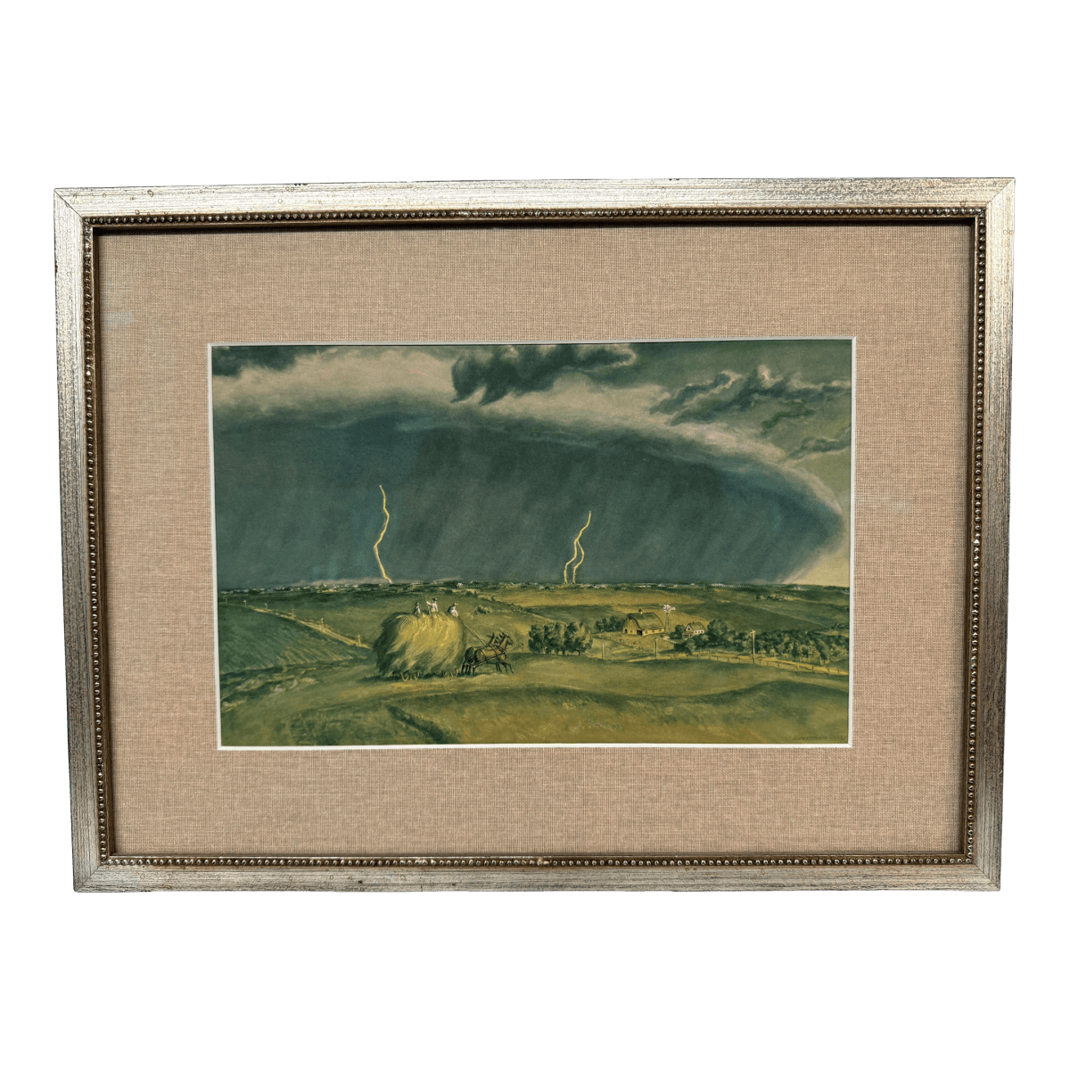 Late 20th Century John Steuart Curry "The Line Storm" Print, Signed - Thumbnail 2