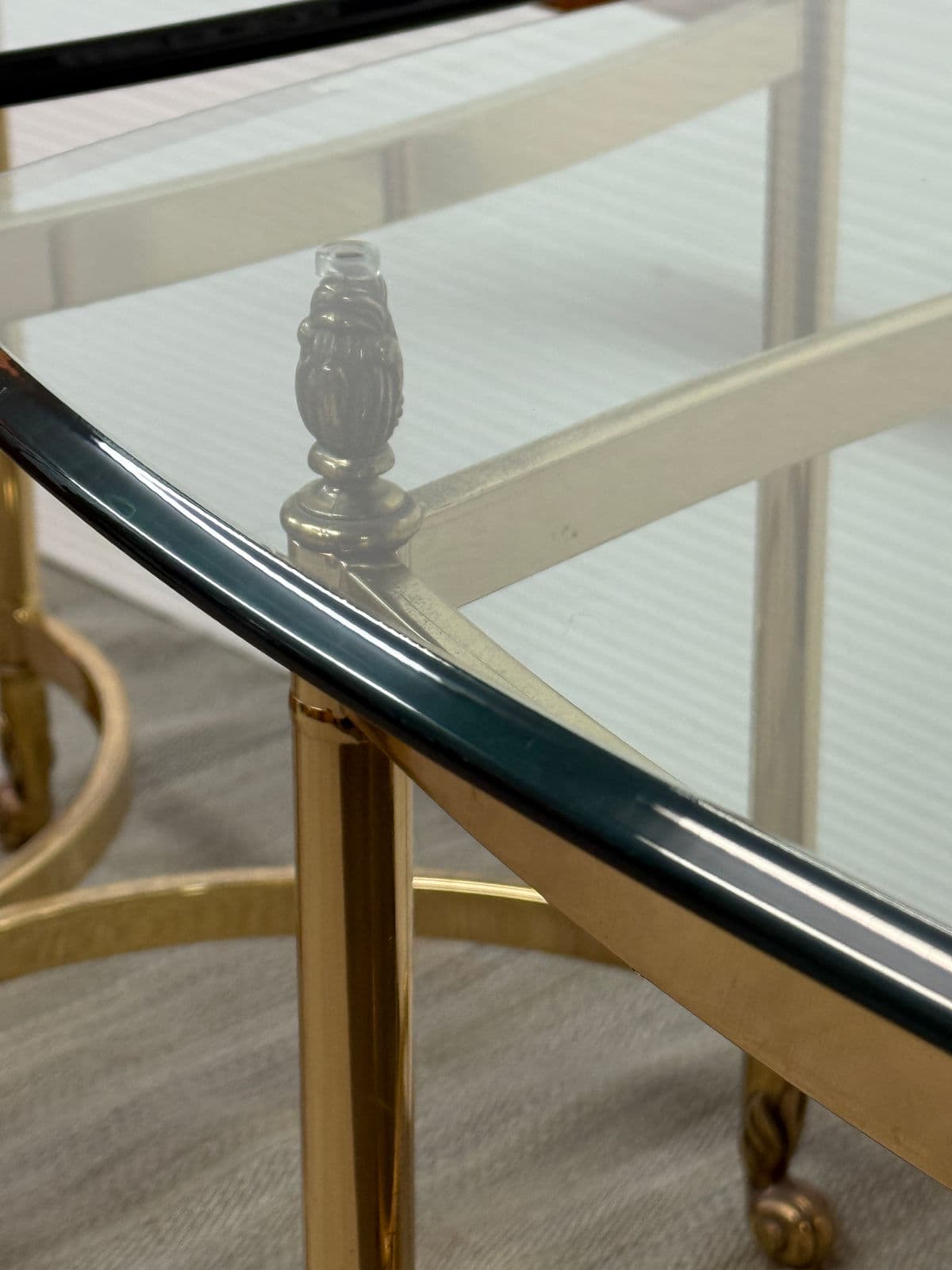 La Barge Hollywood Regency Brass Side Tables, Pair - Thumbnail 9