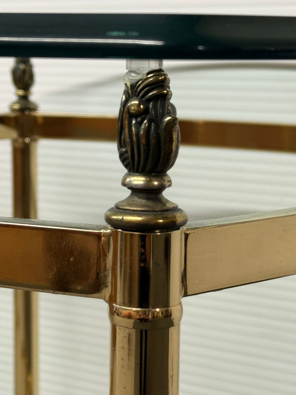 La Barge Hollywood Regency Brass Side Tables, Pair - Thumbnail 8