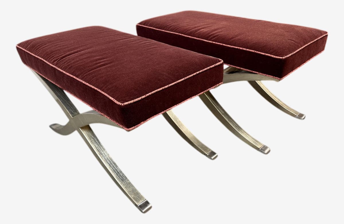 Jan Showers Claudette Benches, Pair - Image 1