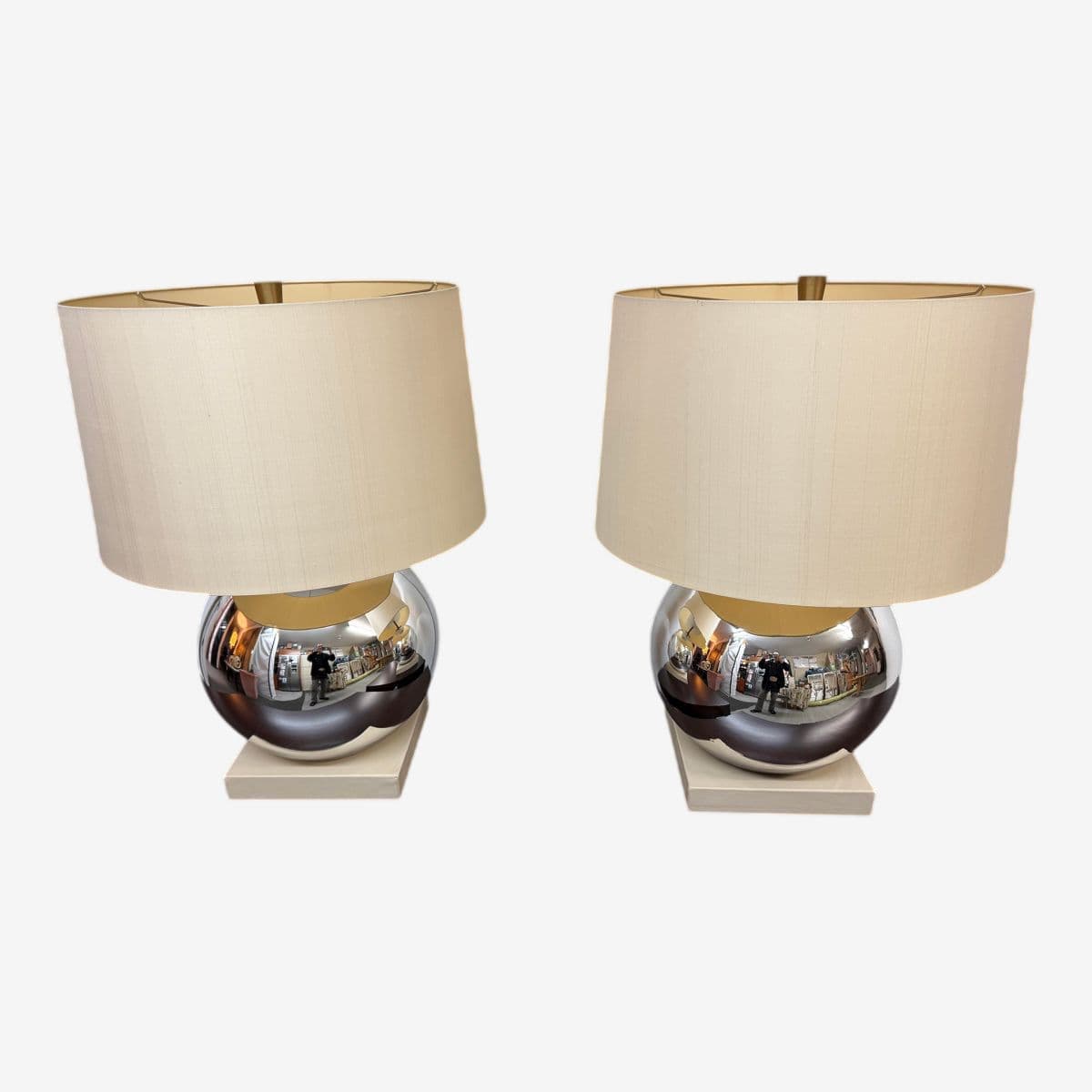 Sherrill Canet Interiors Italian Gazing Globe Lamps, Pair - Image 1