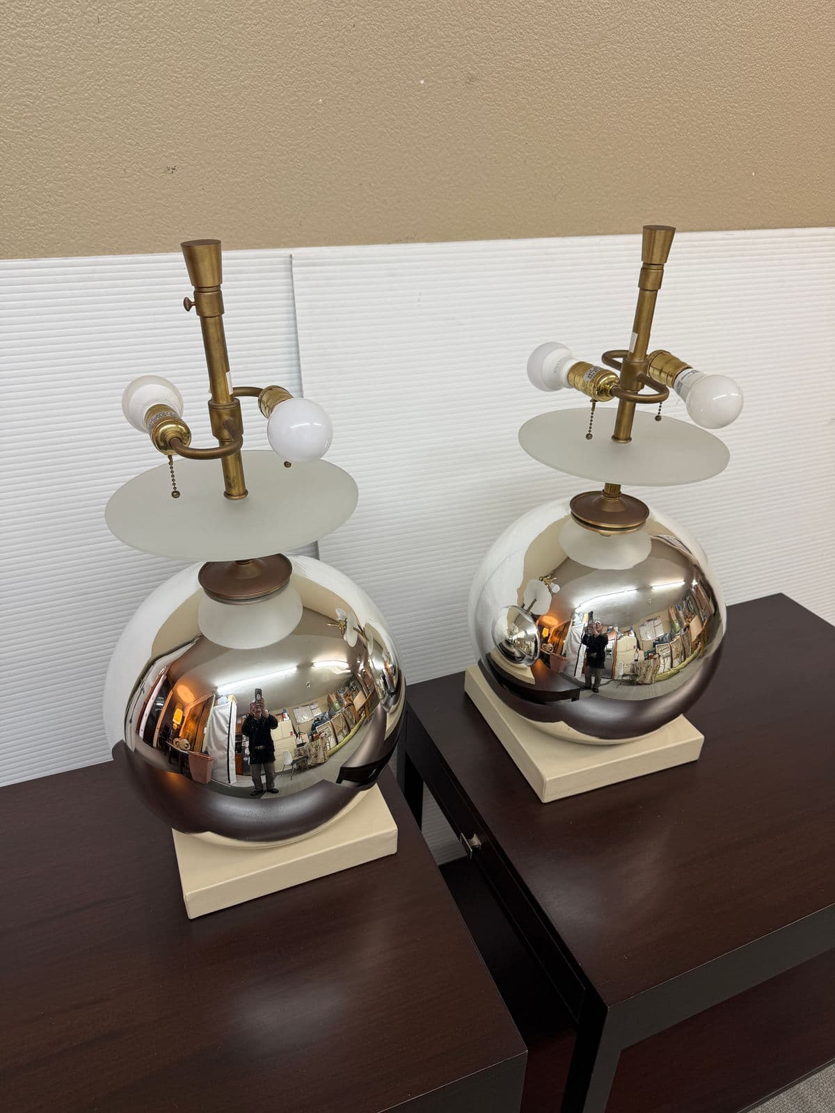 Sherrill Canet Interiors Italian Gazing Globe Lamps, Pair - Thumbnail 3