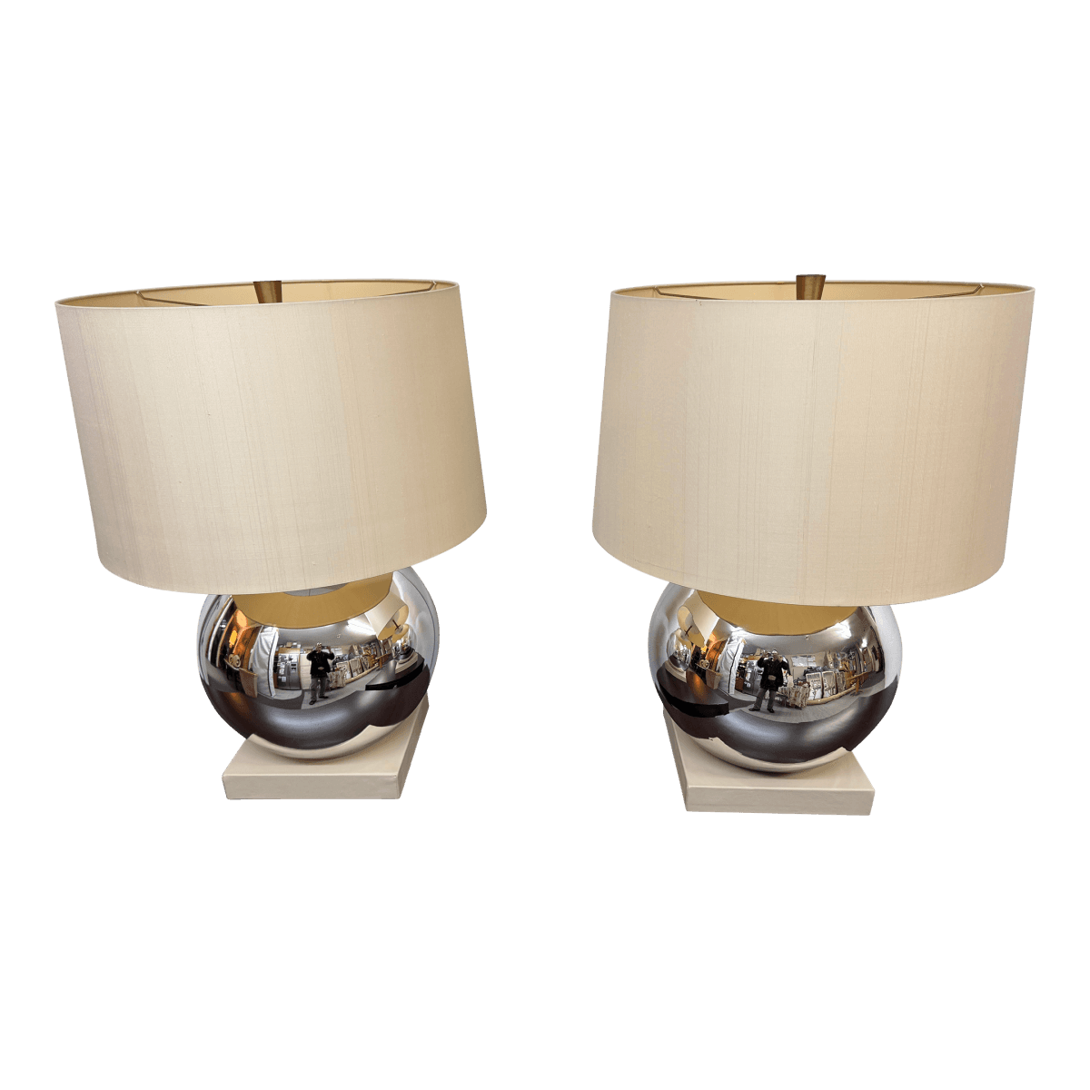 Sherrill Canet Interiors Italian Gazing Globe Lamps, Pair - Thumbnail 2
