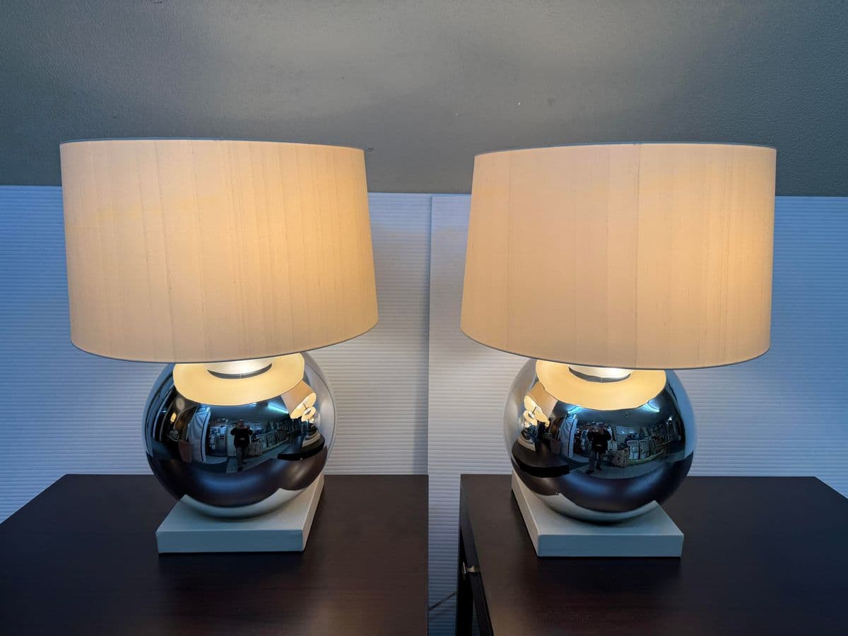 Sherrill Canet Interiors Italian Gazing Globe Lamps, Pair - Thumbnail 4