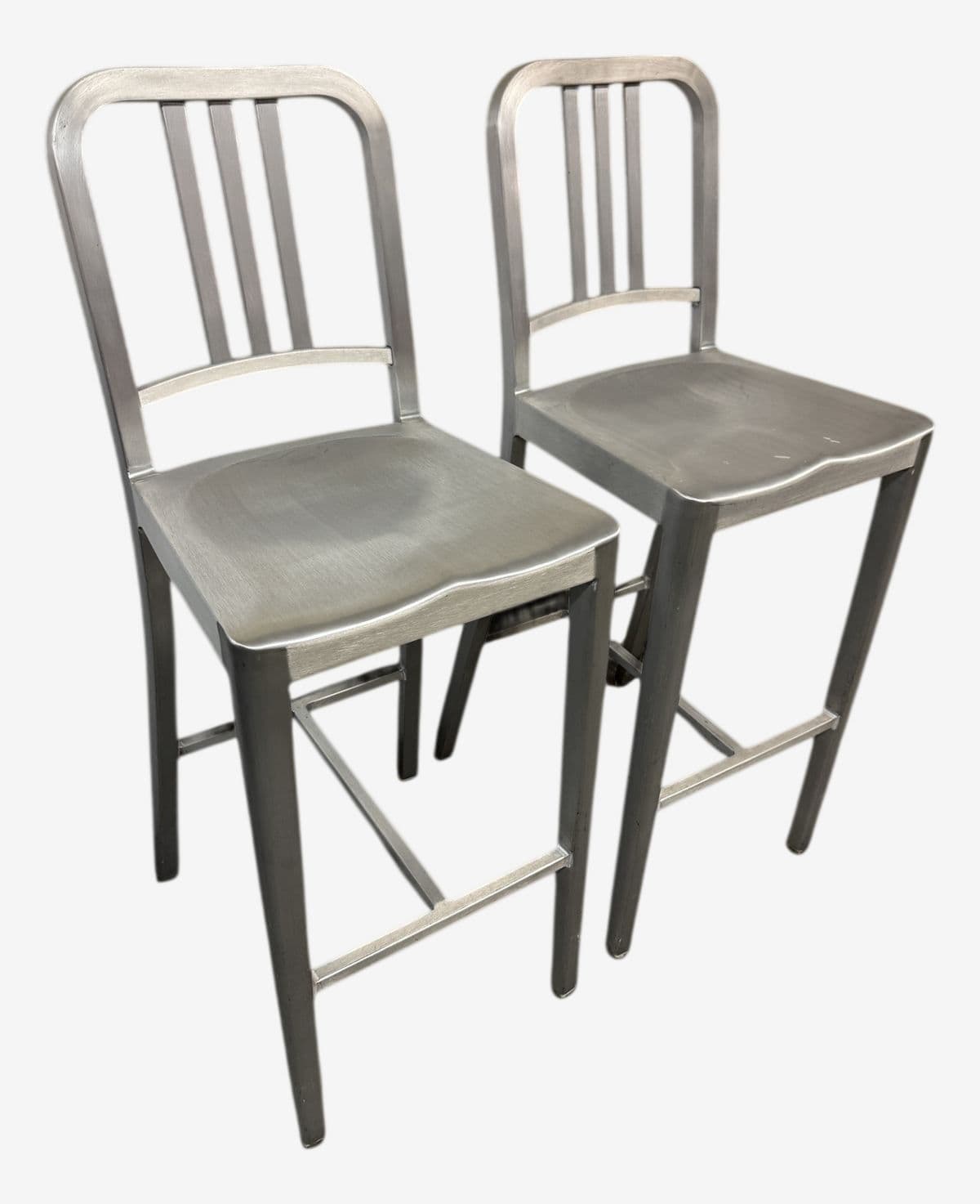 Emeco Navy Bar Stools, Pair - Image 1