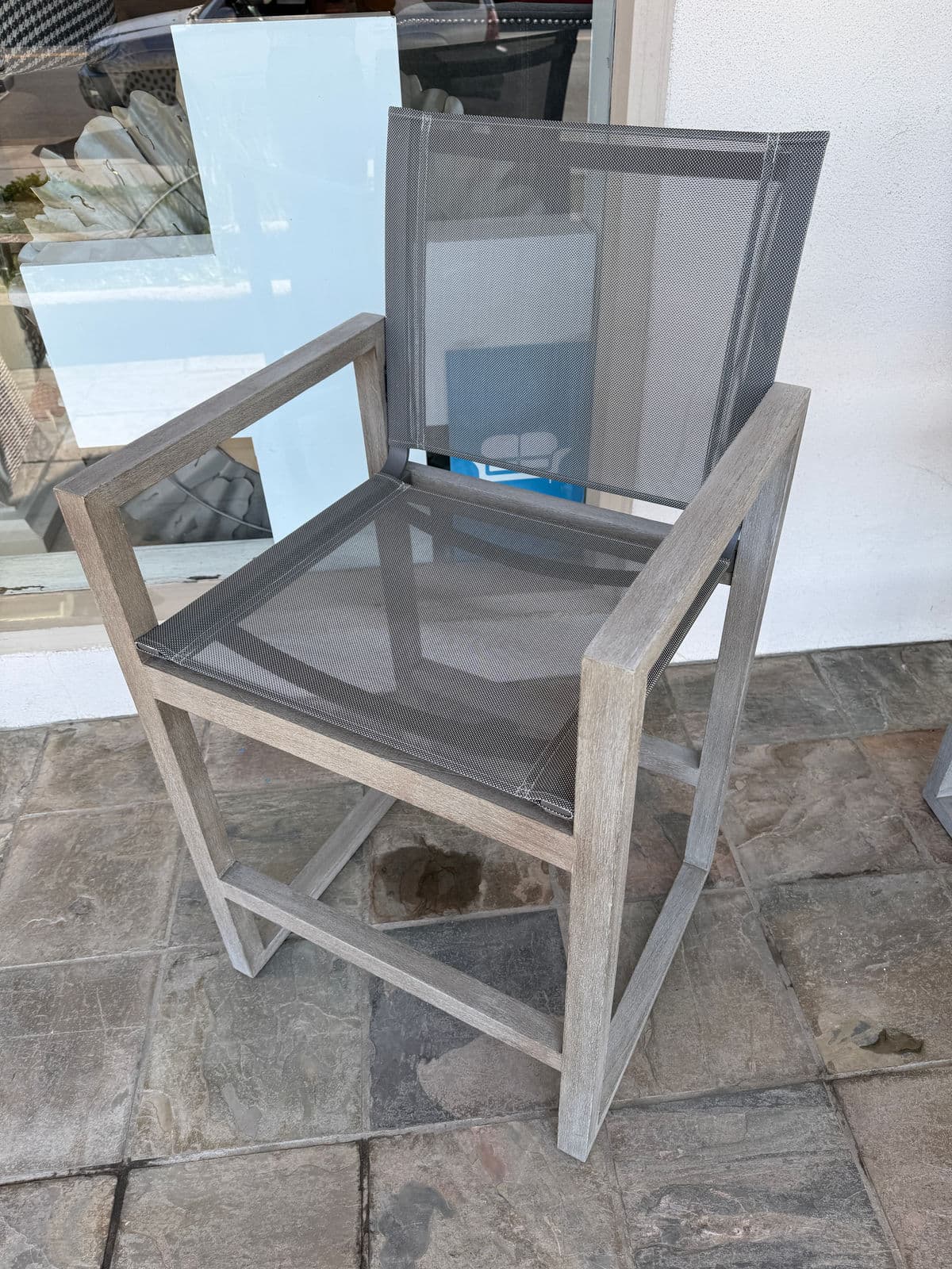 Restoration Hardware Aegean Teak Wood Counter Stools, Pair - Thumbnail 9