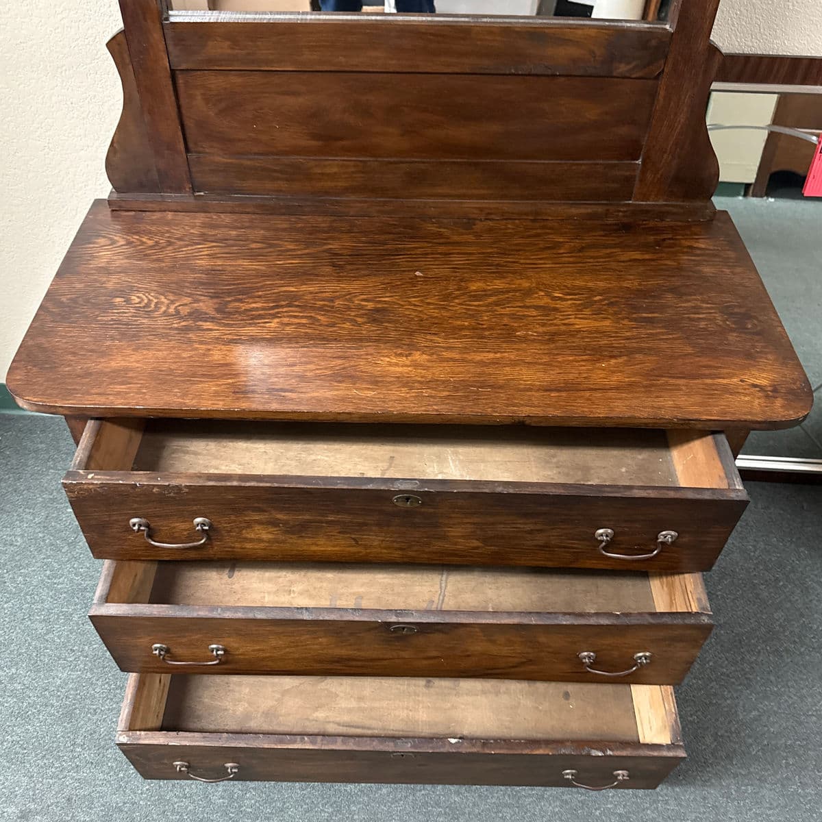 Victorian Eastlake Style Dresser With Mirror - Thumbnail 7