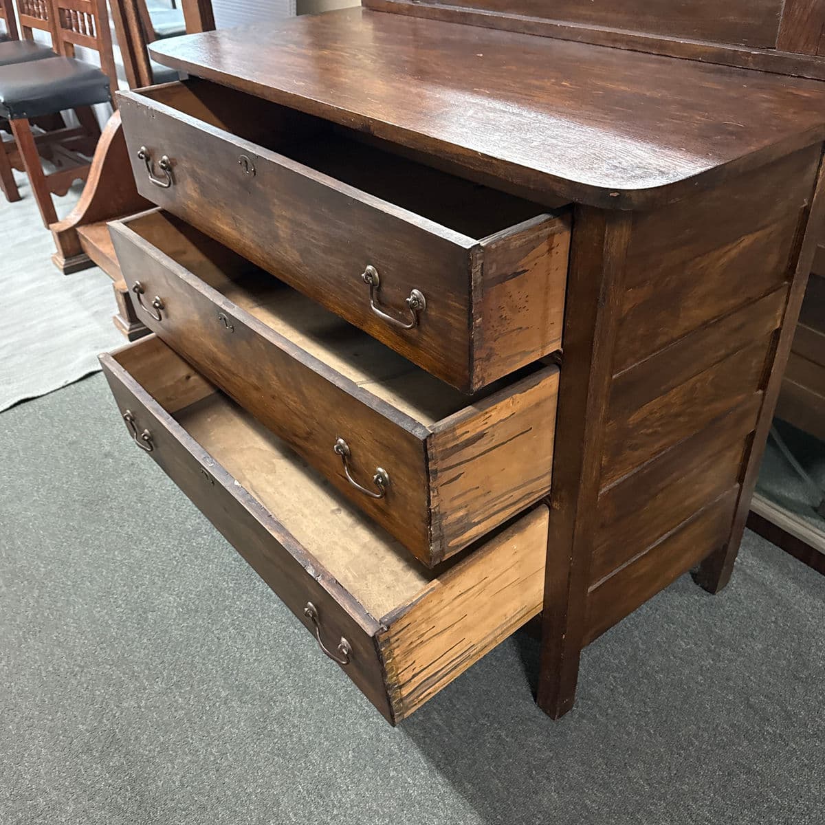 Victorian Eastlake Style Dresser With Mirror - Thumbnail 6