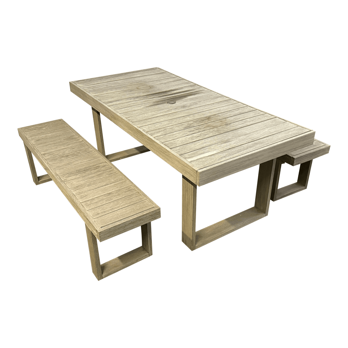 West Elm Portside Extension Dining Table + Benches, Set of Three - Thumbnail 2