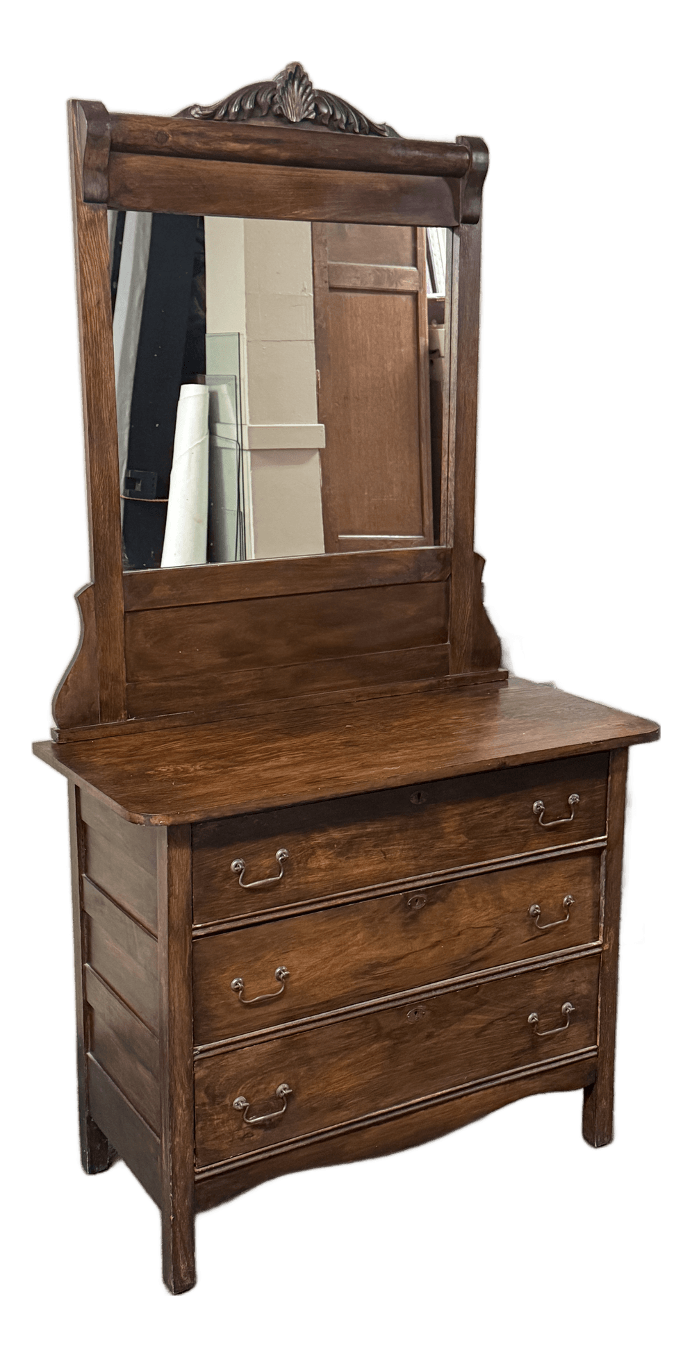 Victorian Eastlake Style Dresser With Mirror - Thumbnail 2