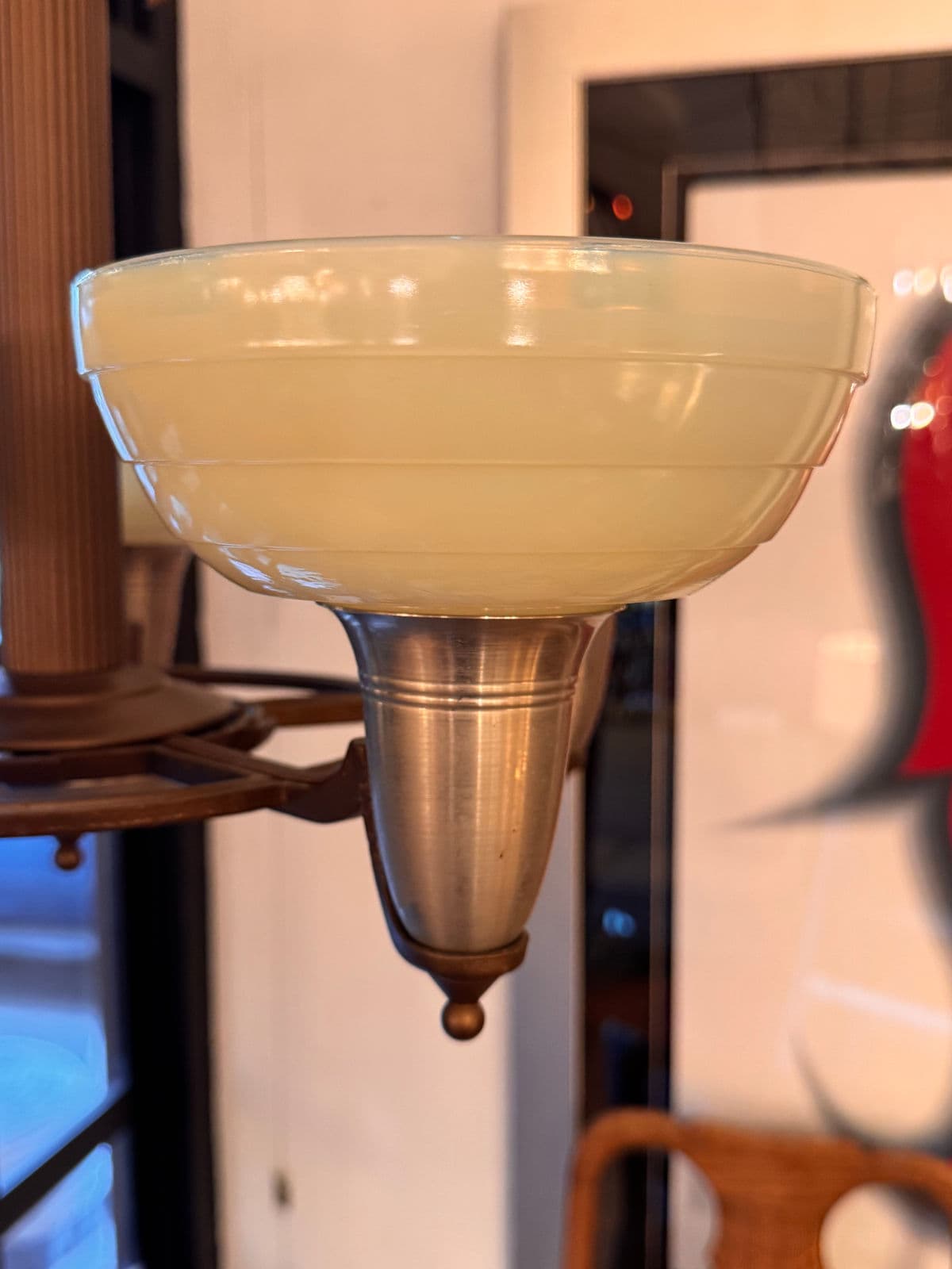 Rejuvenation Hardware Milky Glass Chandelier - Thumbnail 8