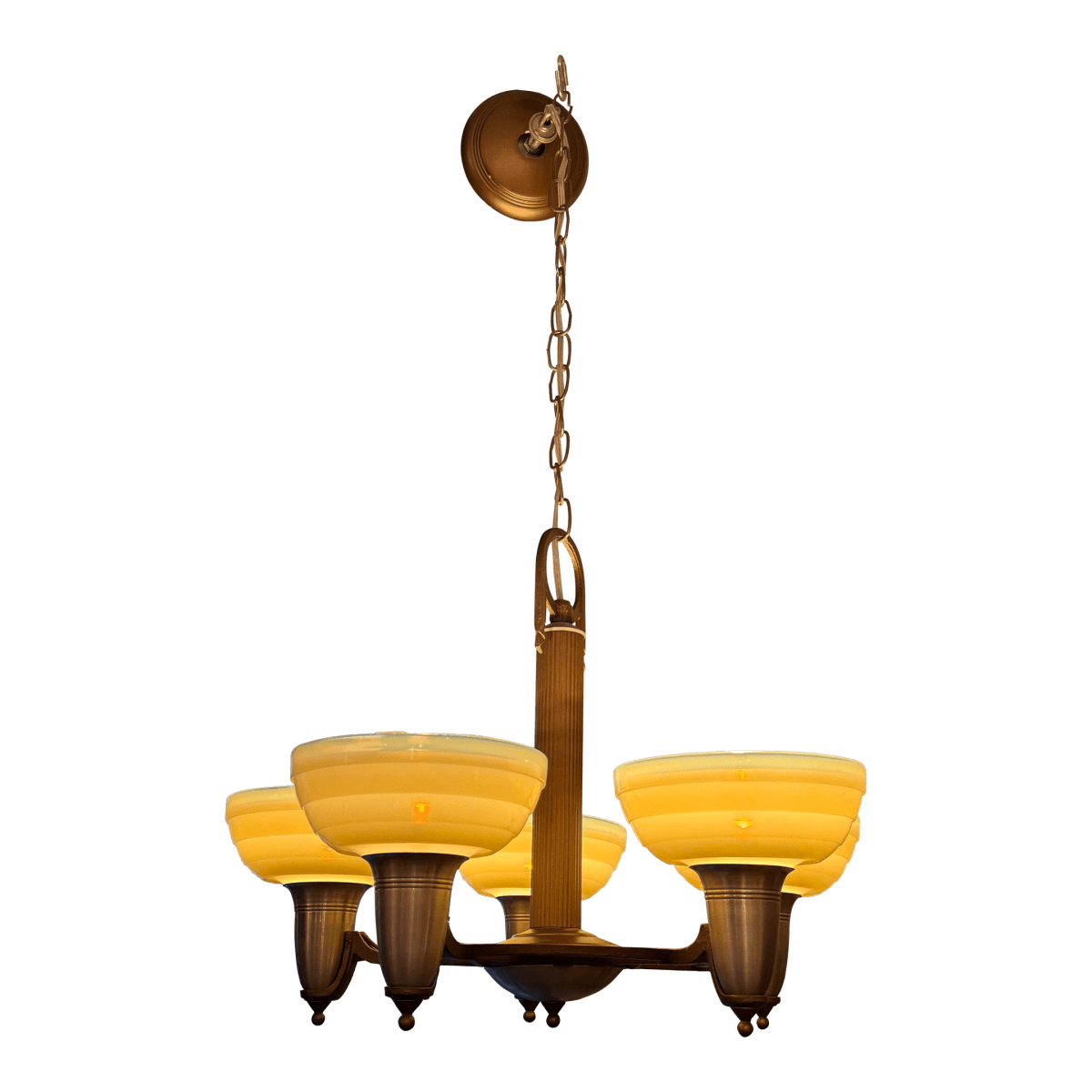 Rejuvenation Hardware Milky Glass Chandelier - Thumbnail 2