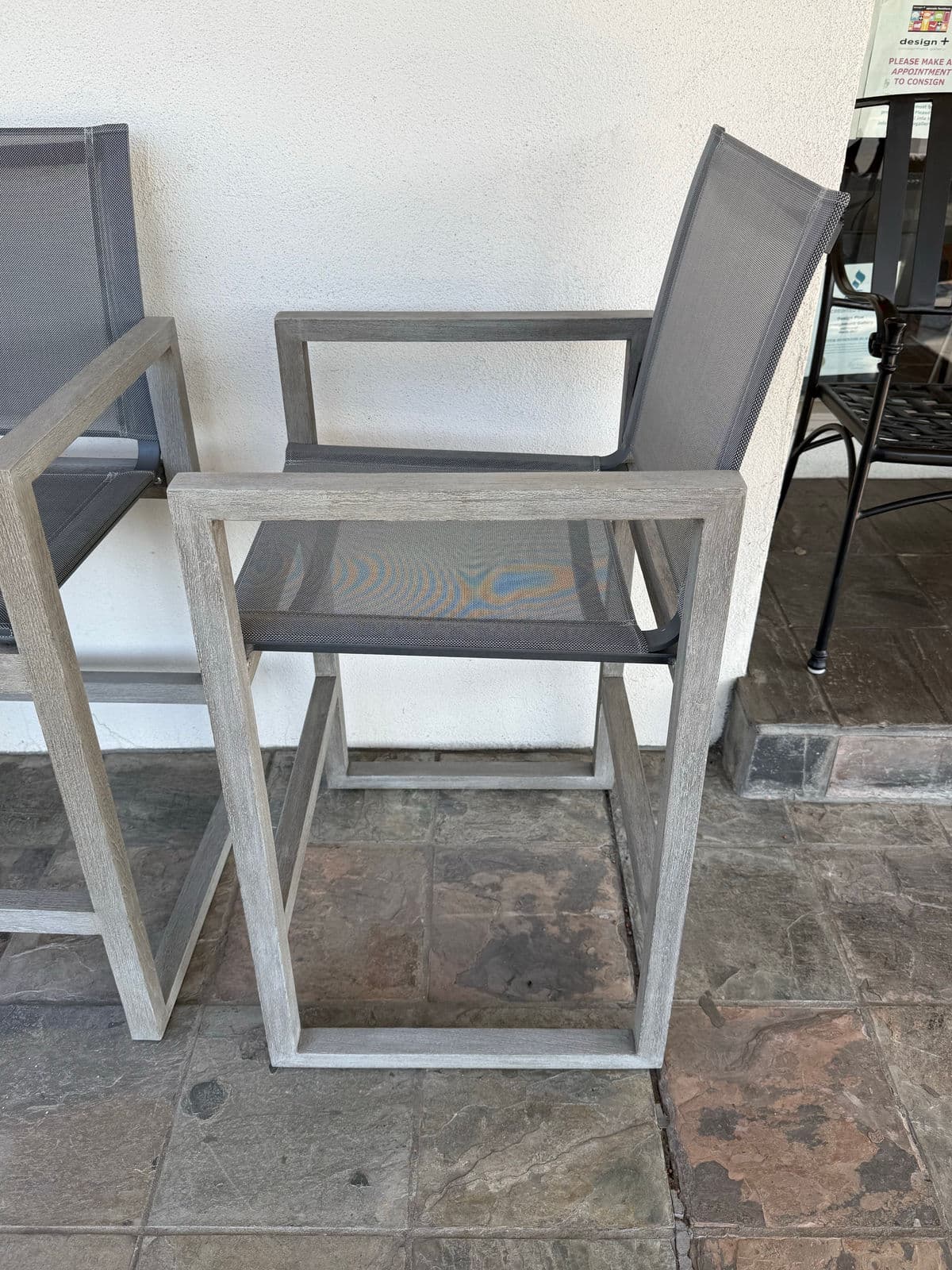 Restoration Hardware Aegean Teak Wood Counter Stools, Set of 4 - Thumbnail 10