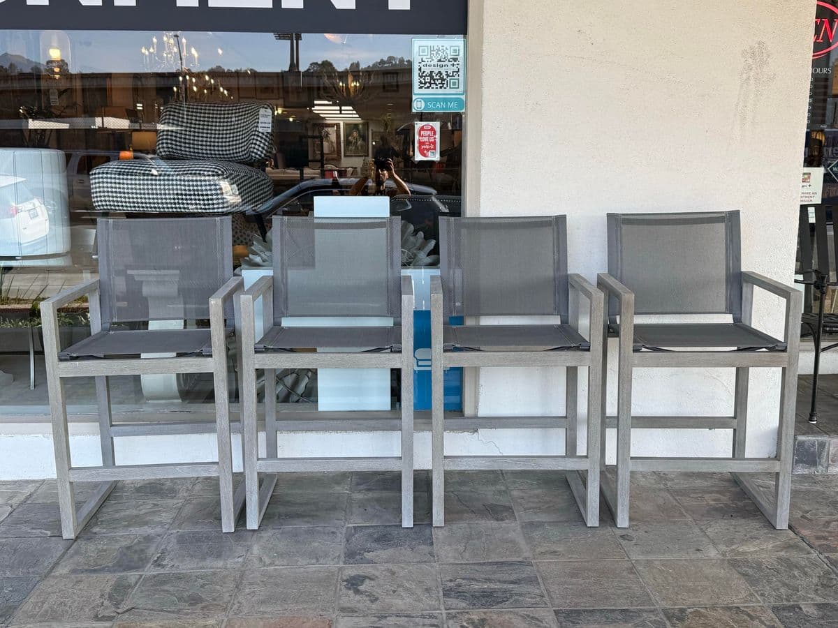 Restoration Hardware Aegean Teak Wood Counter Stools, Set of 4 - Thumbnail 12