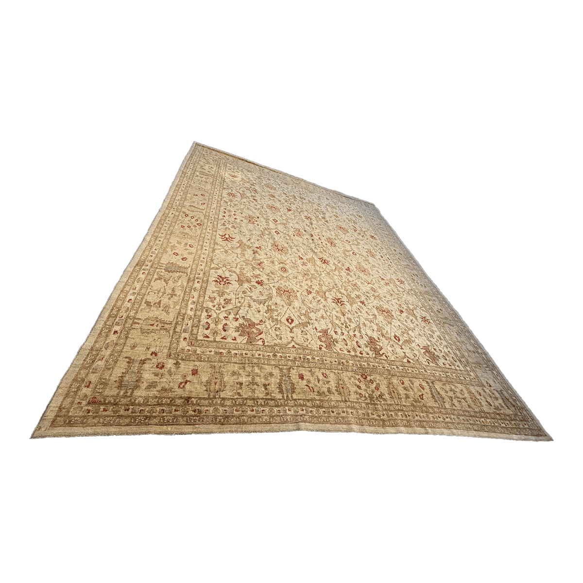 13ft 1in X 16ft 3in Pakistani Bidjar Wool + Silk Area Rug - Thumbnail 5