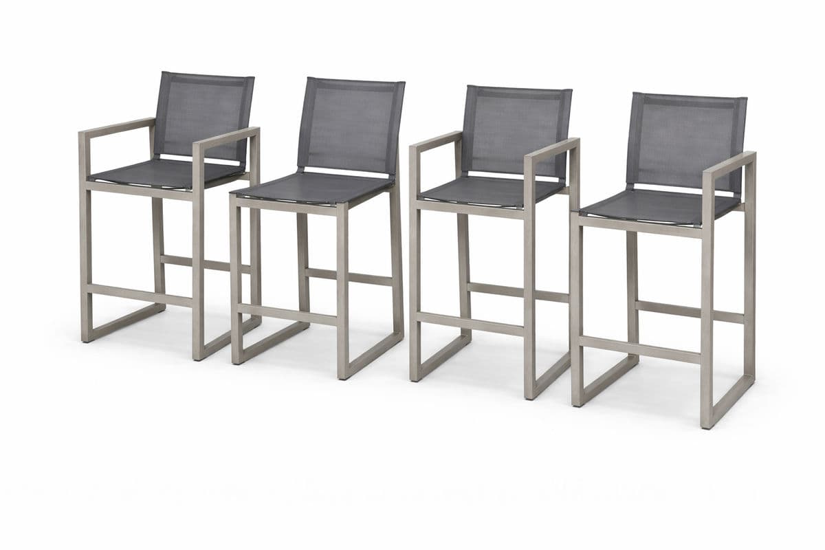 Restoration Hardware Aegean Teak Wood Counter Stools, Set of 4 - Thumbnail 3