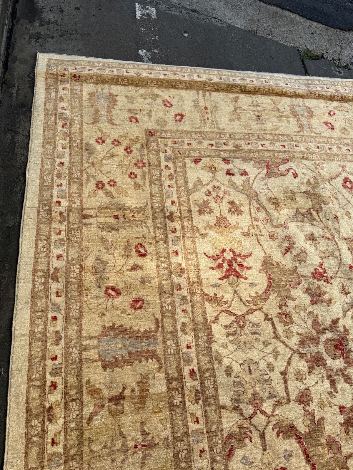 13ft 1in X 16ft 3in Pakistani Bidjar Wool + Silk Area Rug - Thumbnail 10