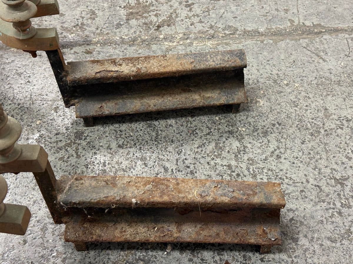 Antique Fireplace Andirons, Pair - Thumbnail 9