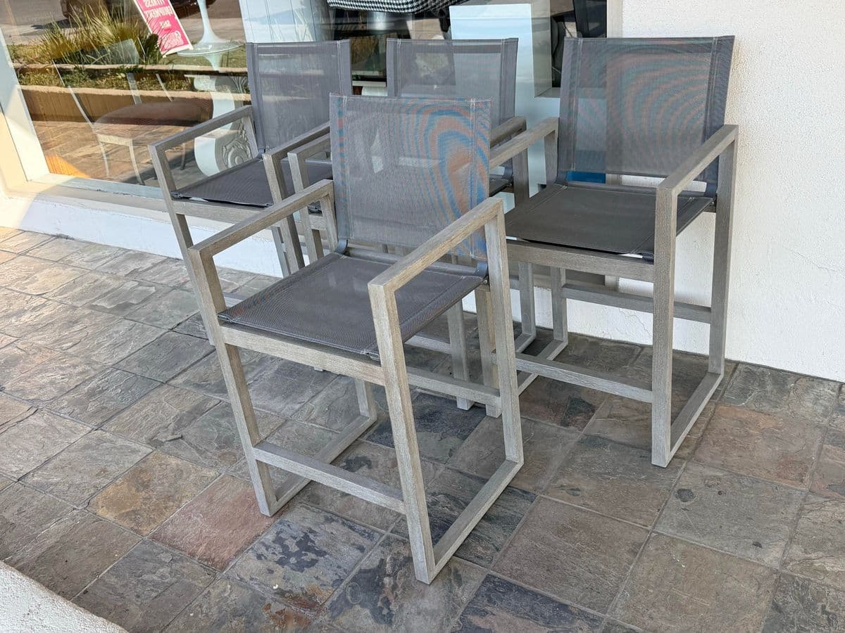 Restoration Hardware Aegean Teak Wood Counter Stools, Set of 4 - Thumbnail 7